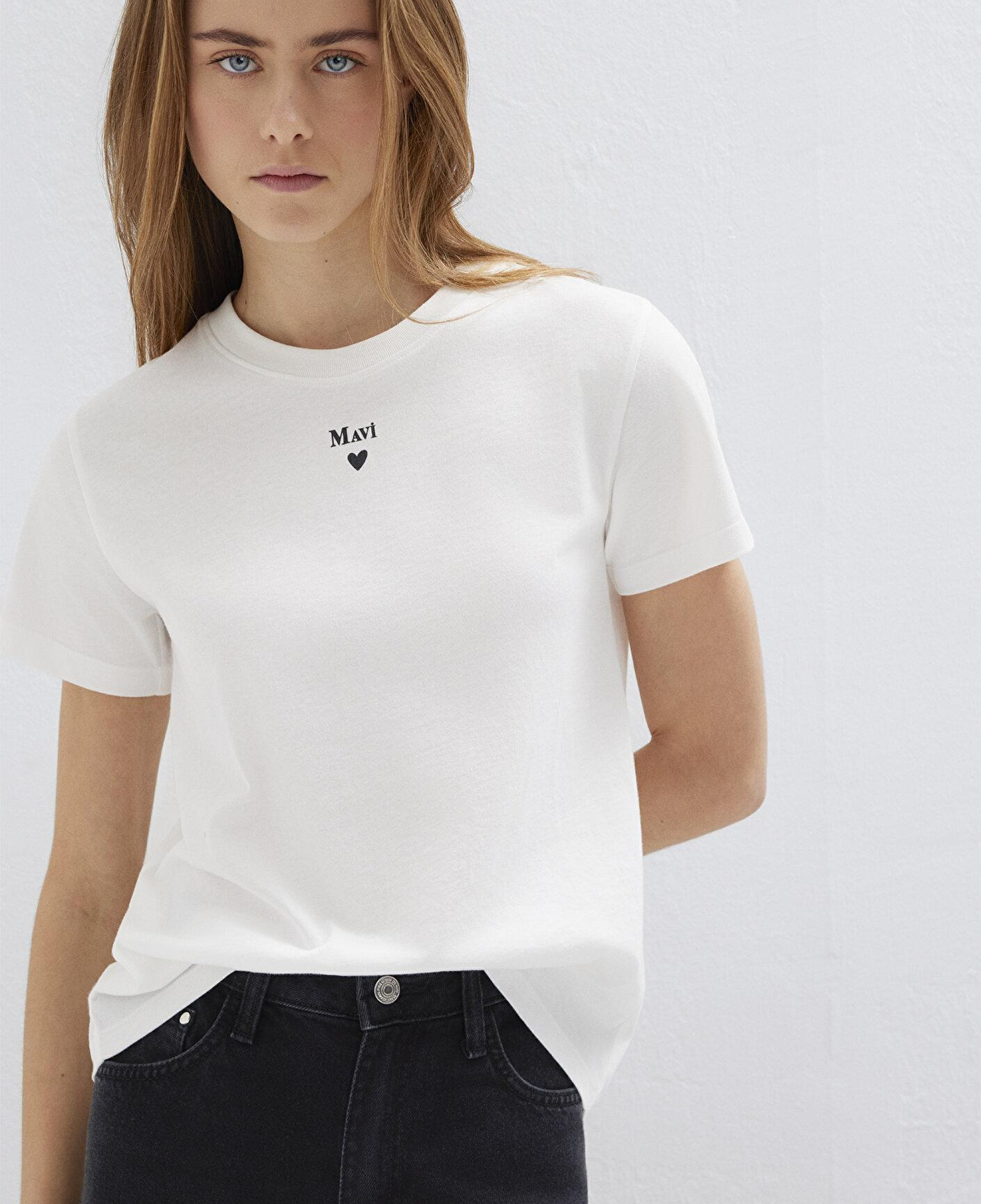 Mavi Mavi Logo Baskılı Beyaz Tişört Semi Slim Fit / Yarı Dar Kesim 1601185-33389