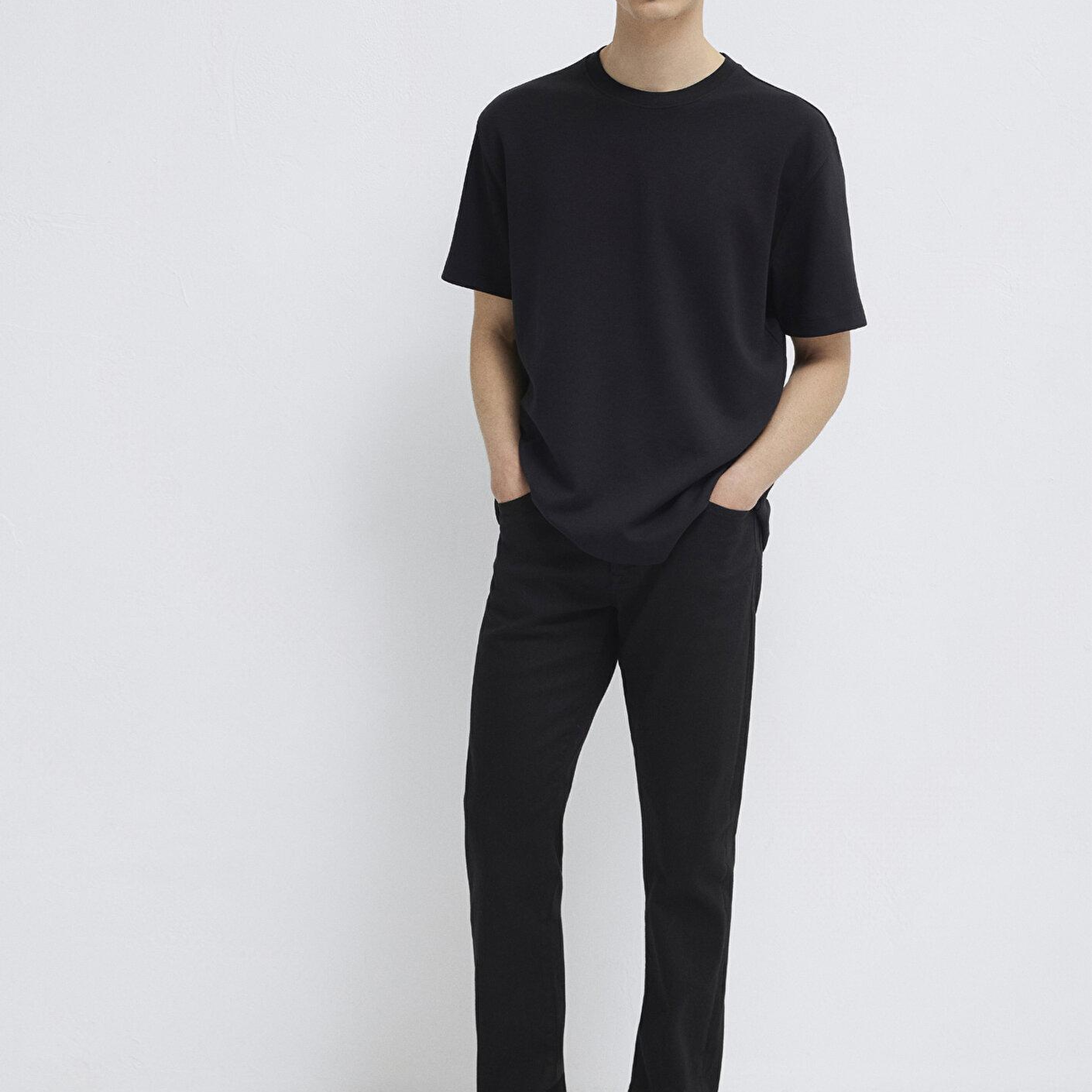 Mavi Mavi Black Siyah Basic Tişört Loose Fit / Bol Rahat Kesim 0612731-900