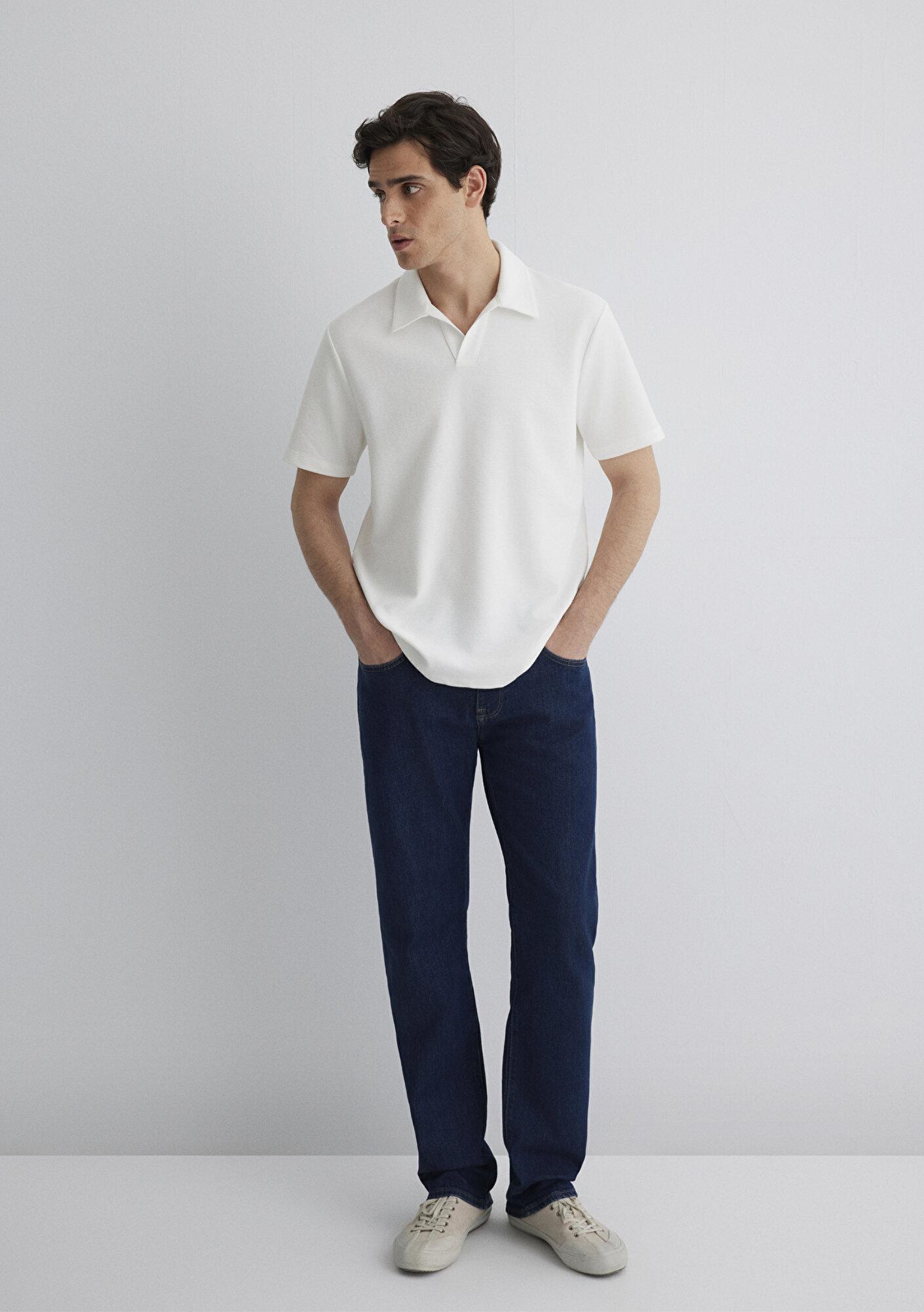 Mavi Ekru Polo Tişört Regular Fit / Normal Kesim 0612618-70057