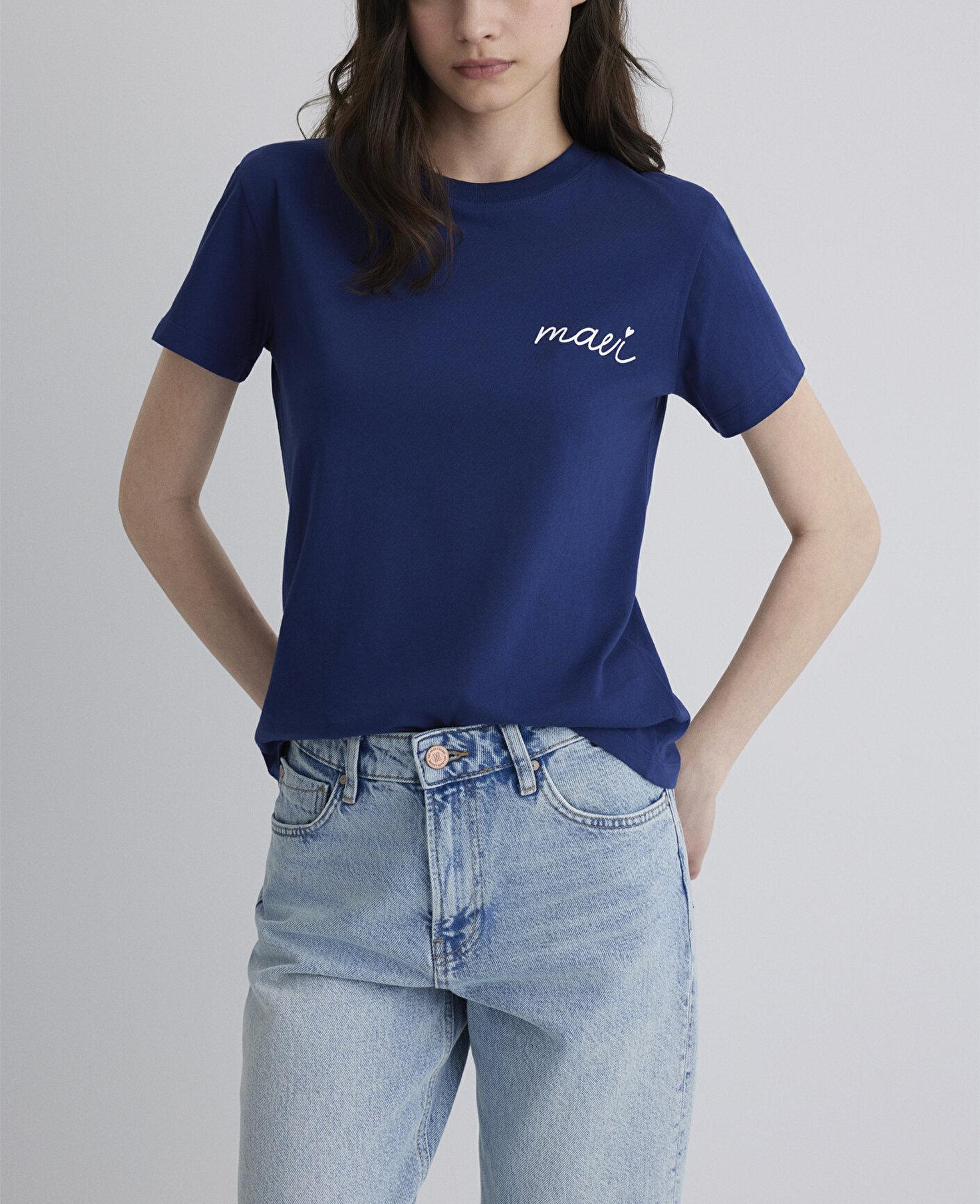 Mavi Mavi Logo Baskılı Lacivert Tişört Semi Slim Fit / Yarı Dar Kesim 1612962-70722