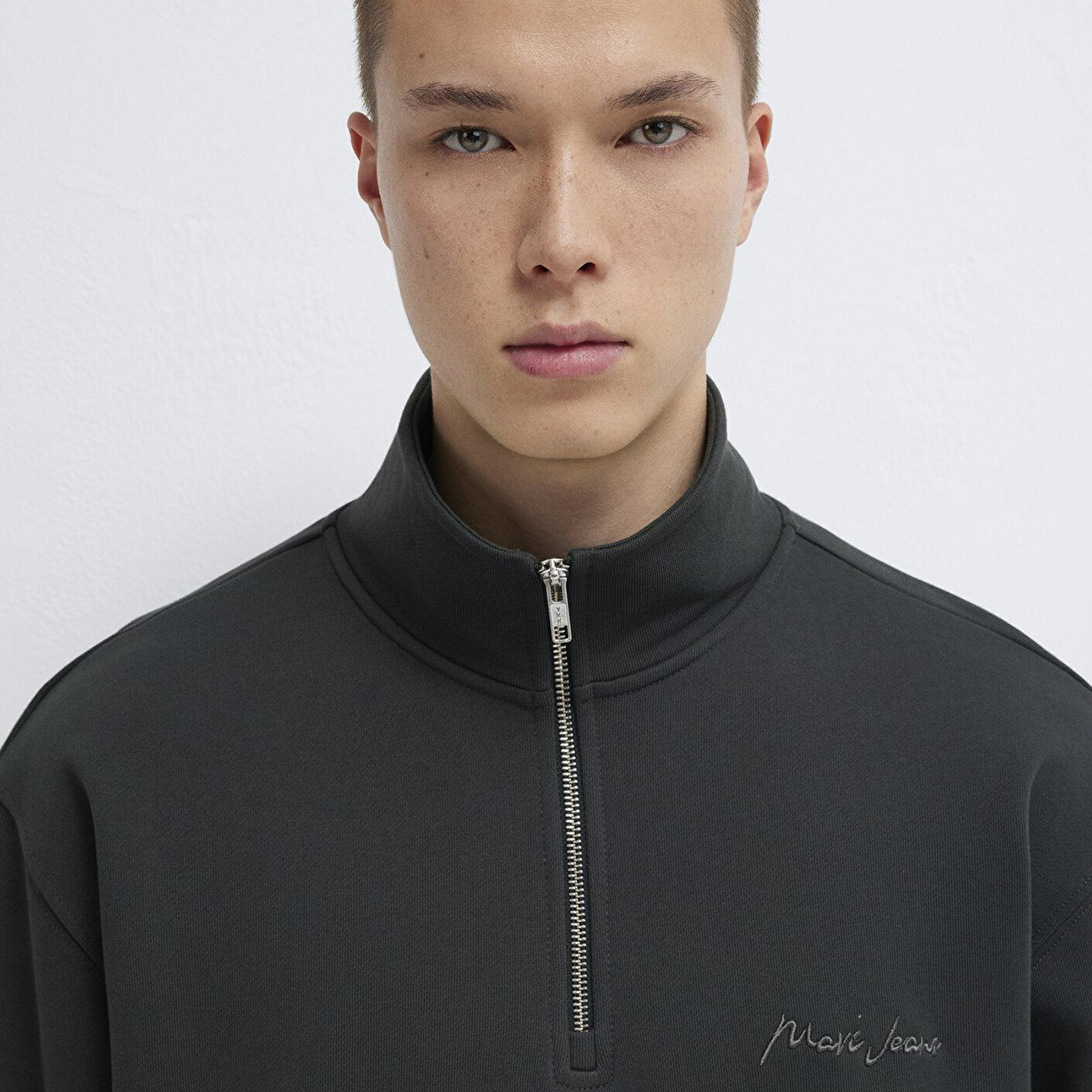 Mavi Mavi Jeans Yarı Fermuarlı Antrasit  Sweatshirt 0S10555-70092