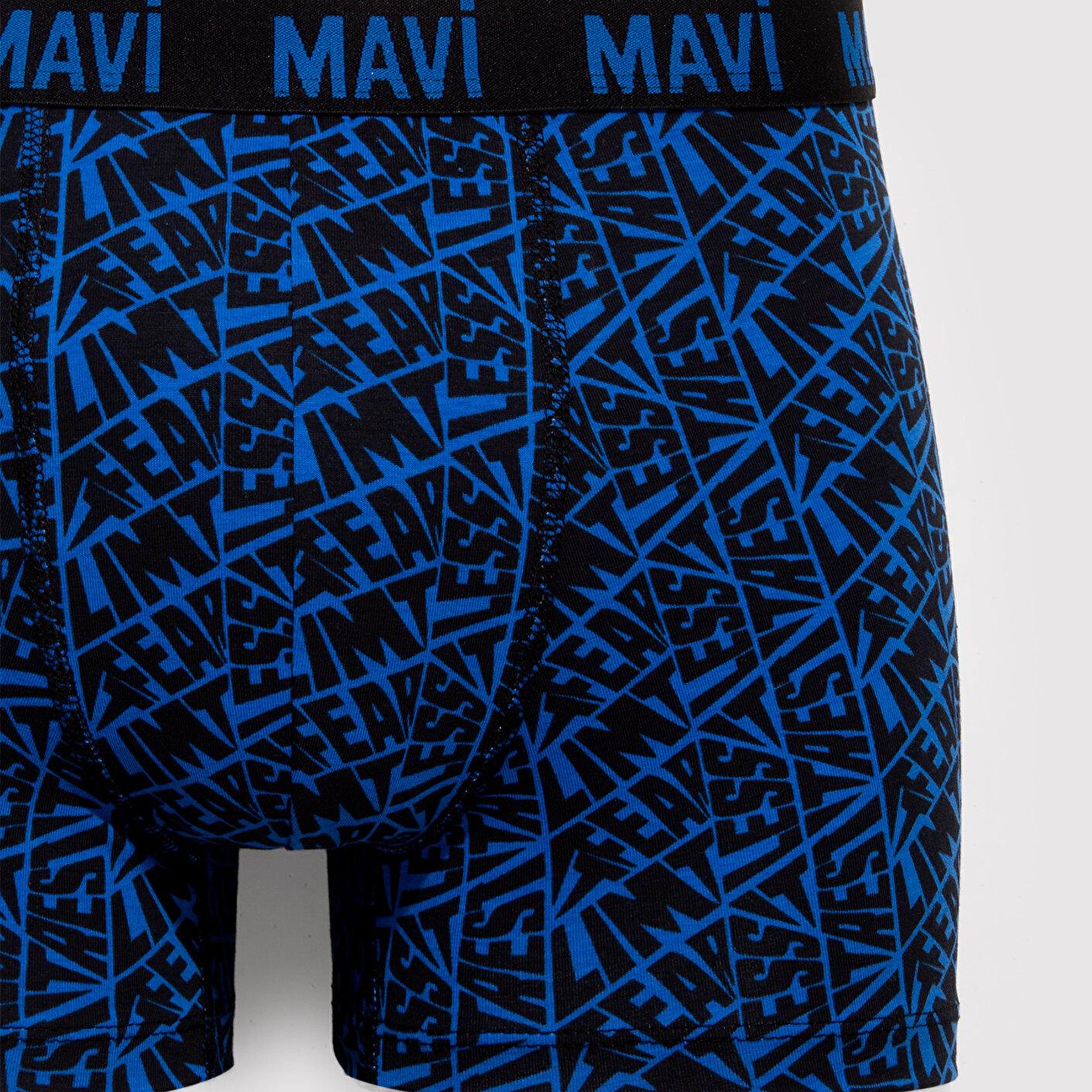 Mavi Baskılı Lacivert Boxer 0911849-70500