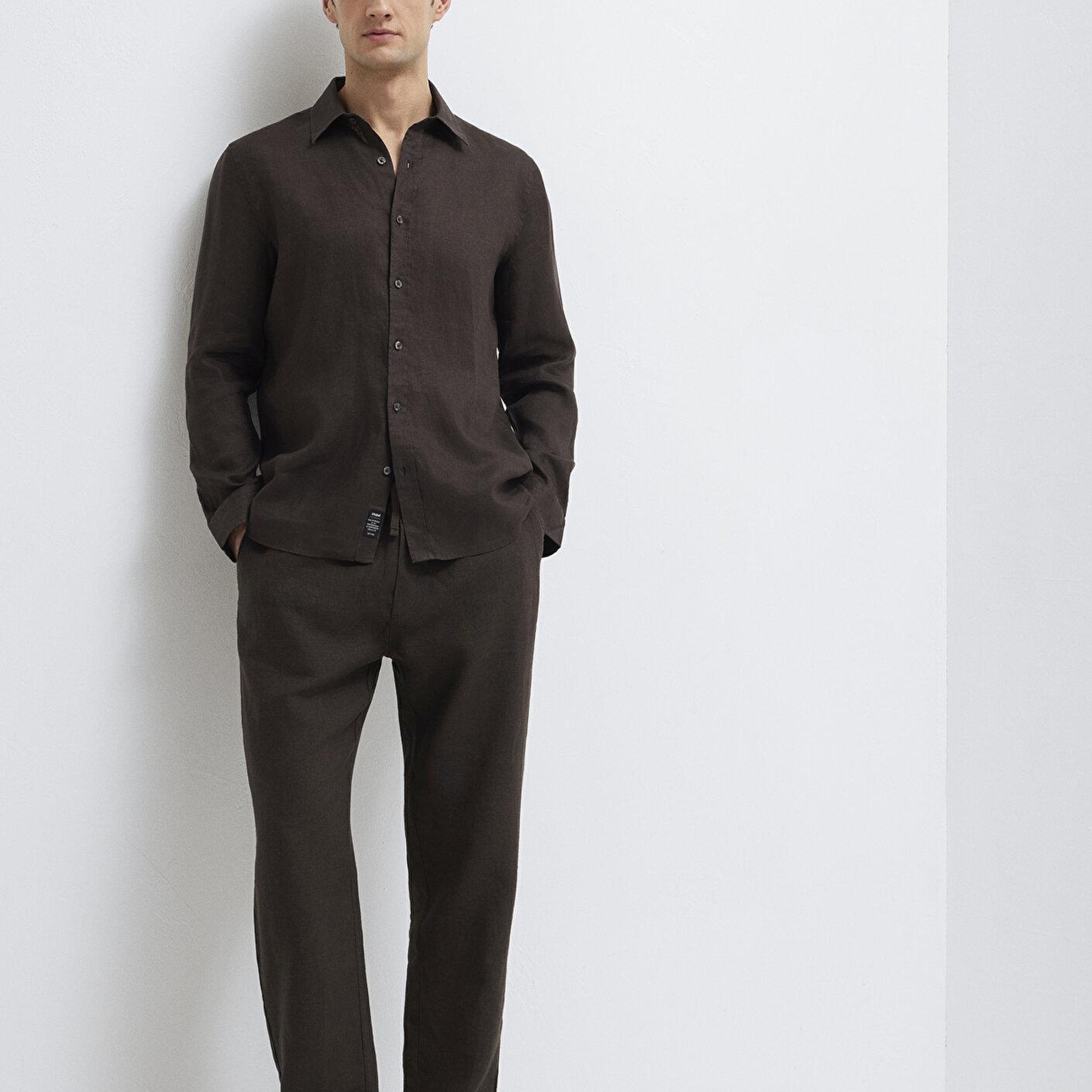 Mavi Kahverengi Keten Pantolon 0010577-70219