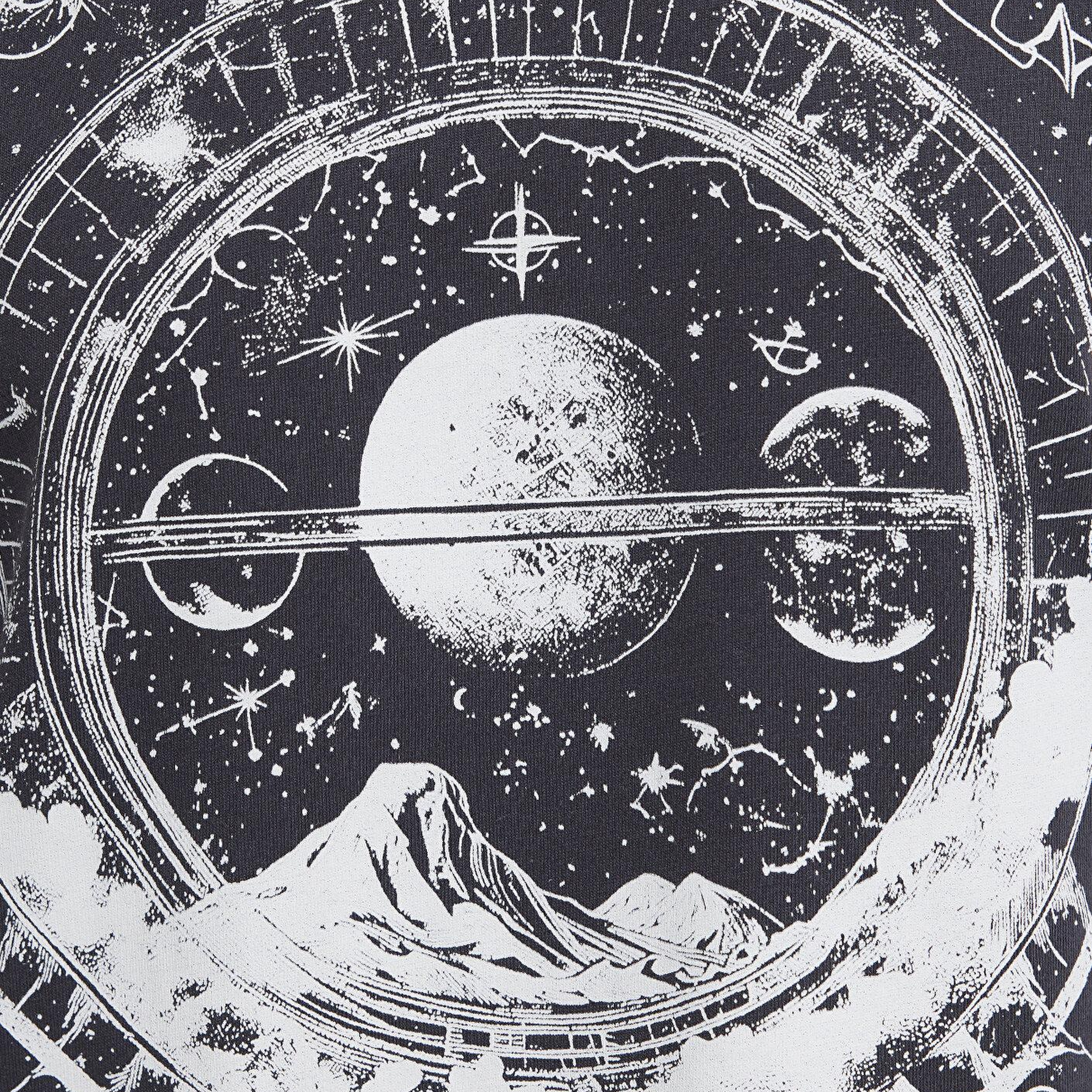 Mavi Astroloji Baskılı Antrasit Tişört Regular Fit / Normal Kesim 1613742-70087