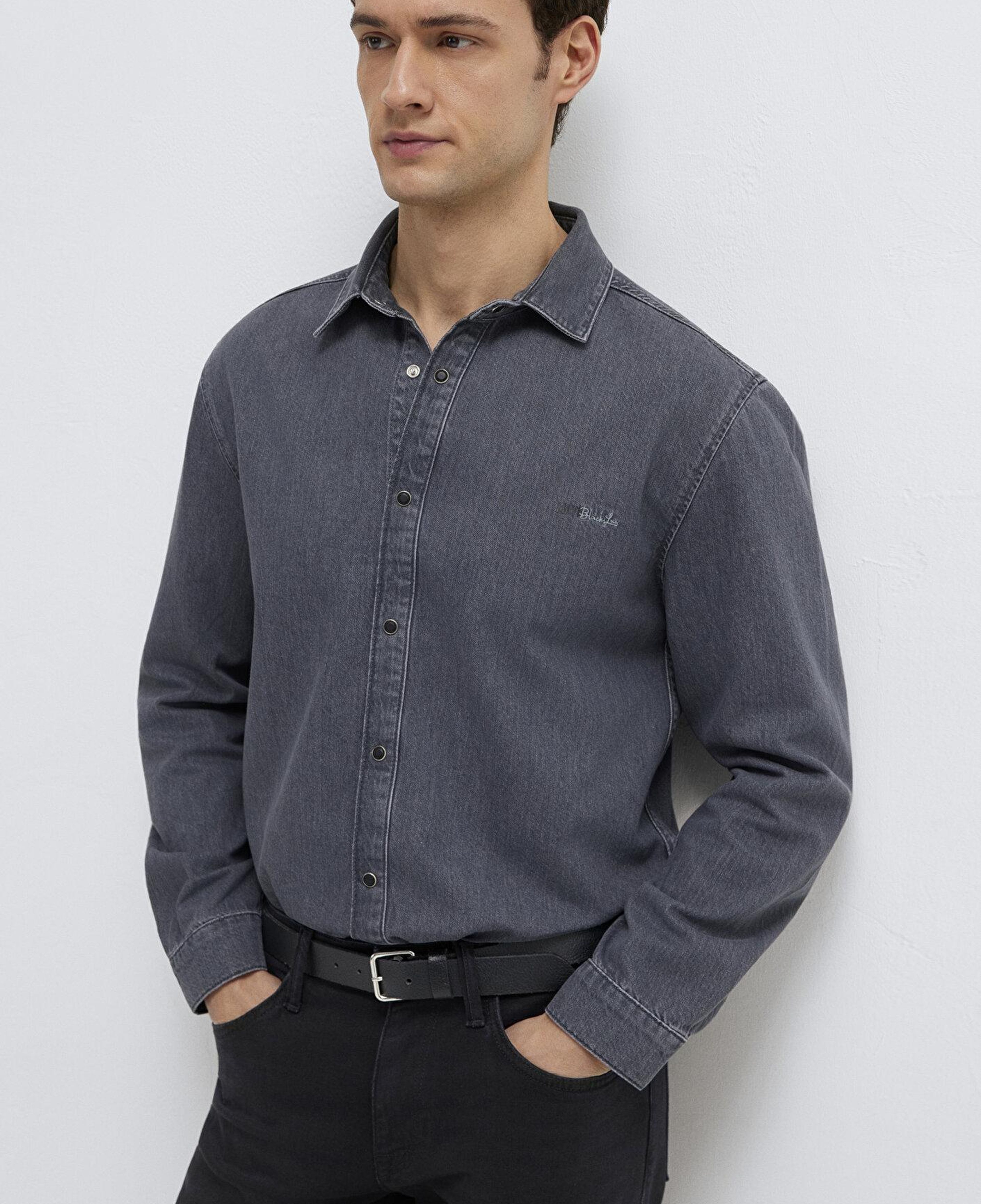 Mavi Roy Gri Jean Gömlek Slim Fit / Dar Kesim 0210496-A2097