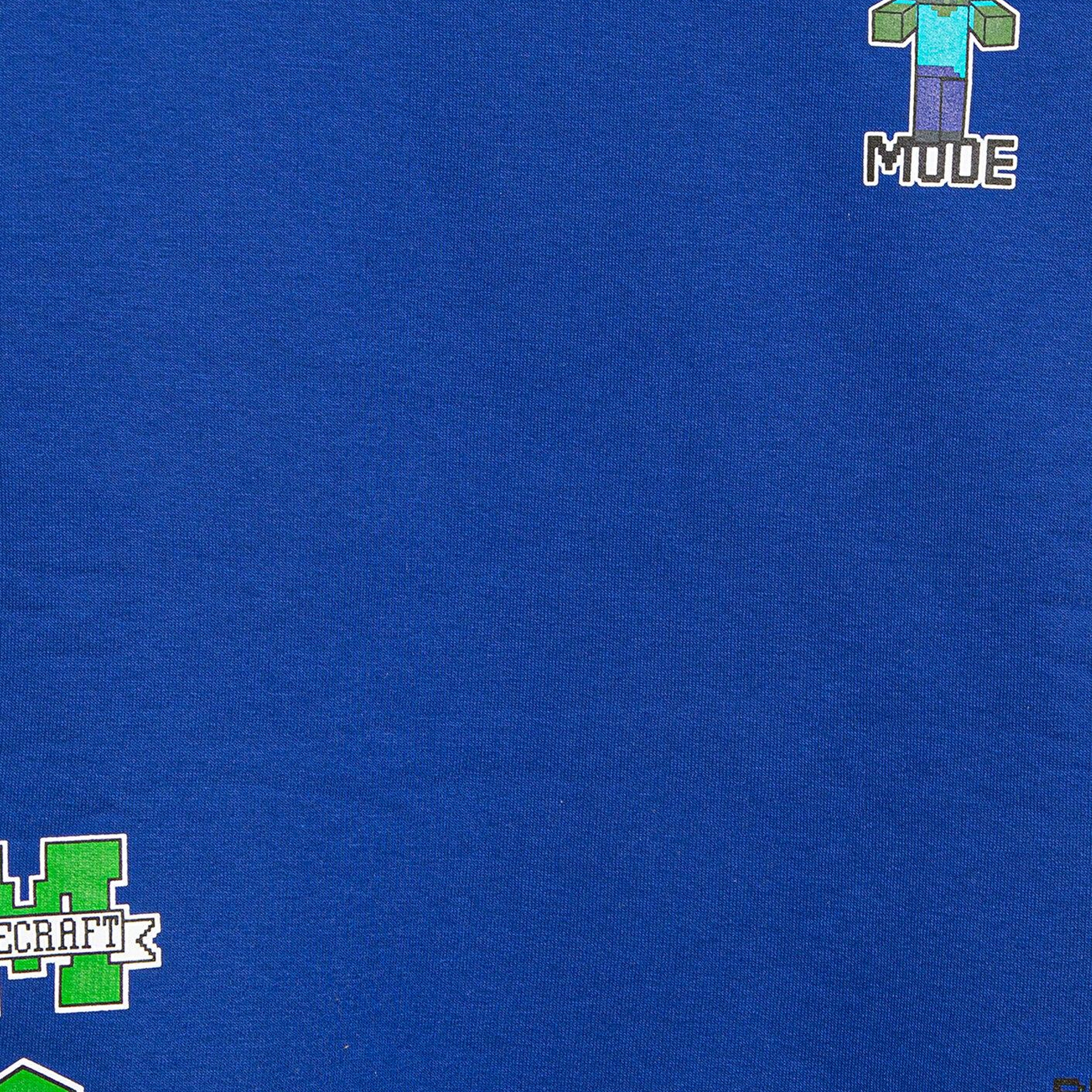 Mavi Minecraft Baskılı Mavi Sweatshirt 6S10174-70896