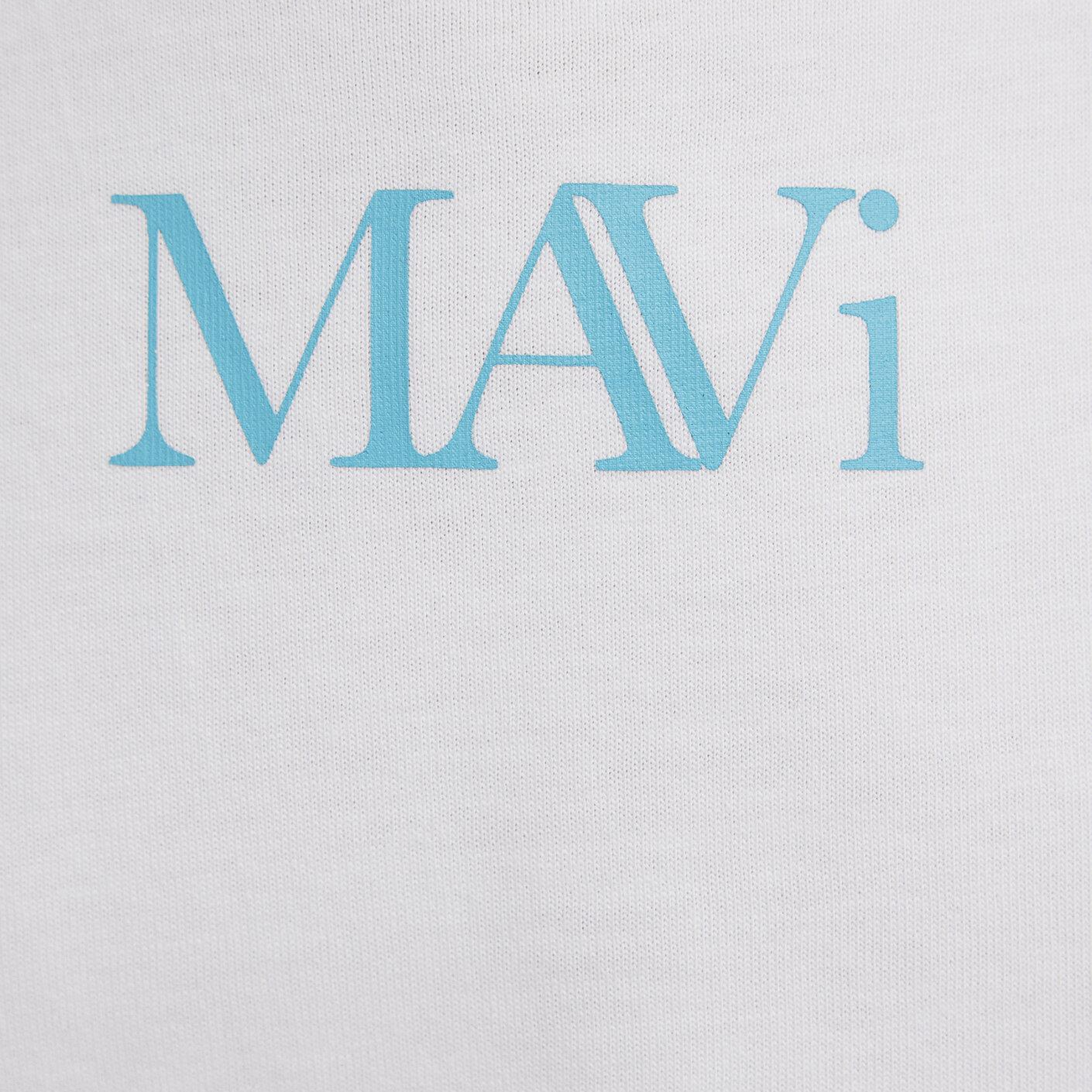 Mavi Mavi Logo Baskılı Ekru Tişört Oversize / Geniş Kesim 1611593-70057