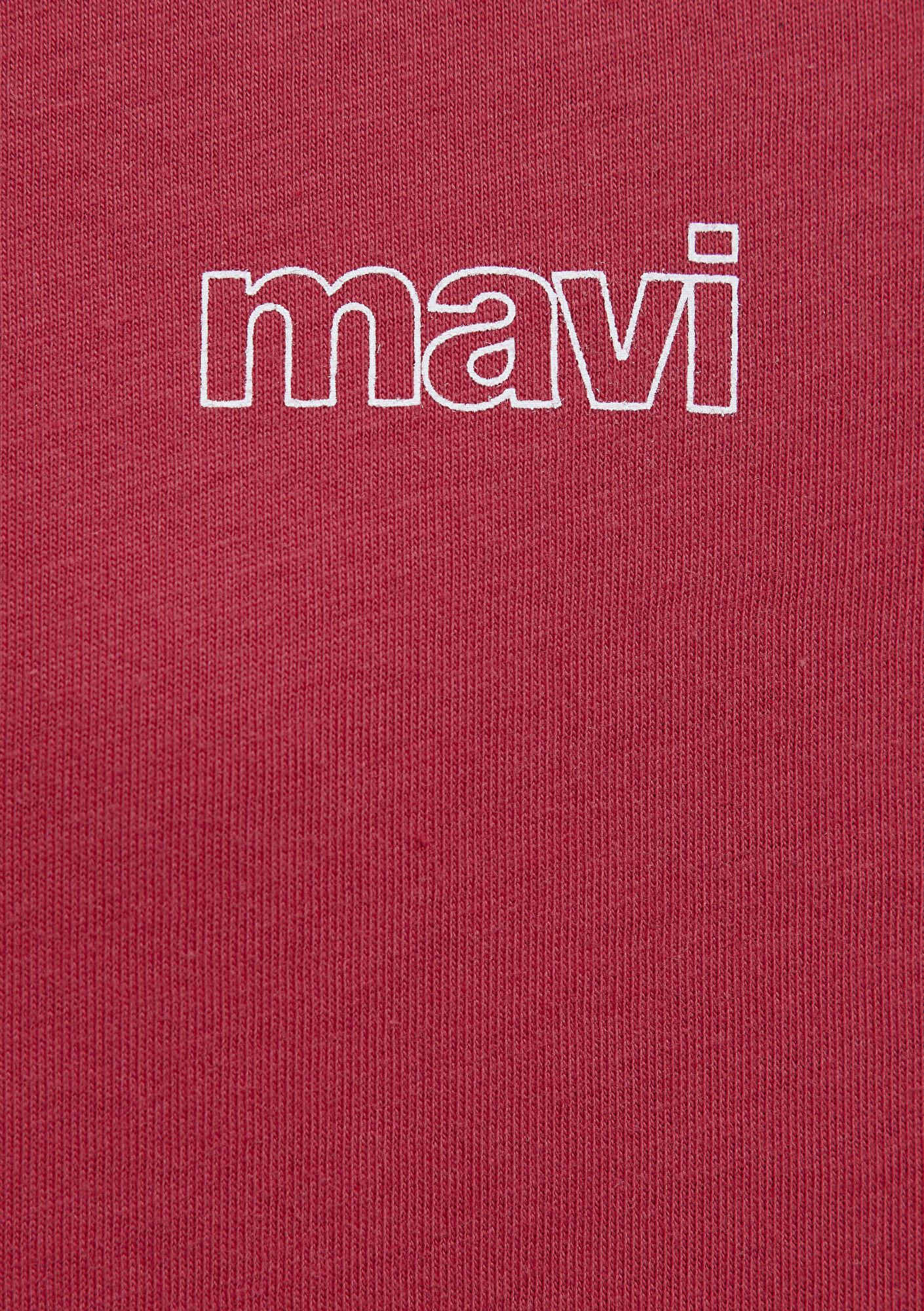 Mavi Mavi Logo Baskılı Kırmızı Tişört Loose Fit / Bol Rahat Kesim 1611309-70985