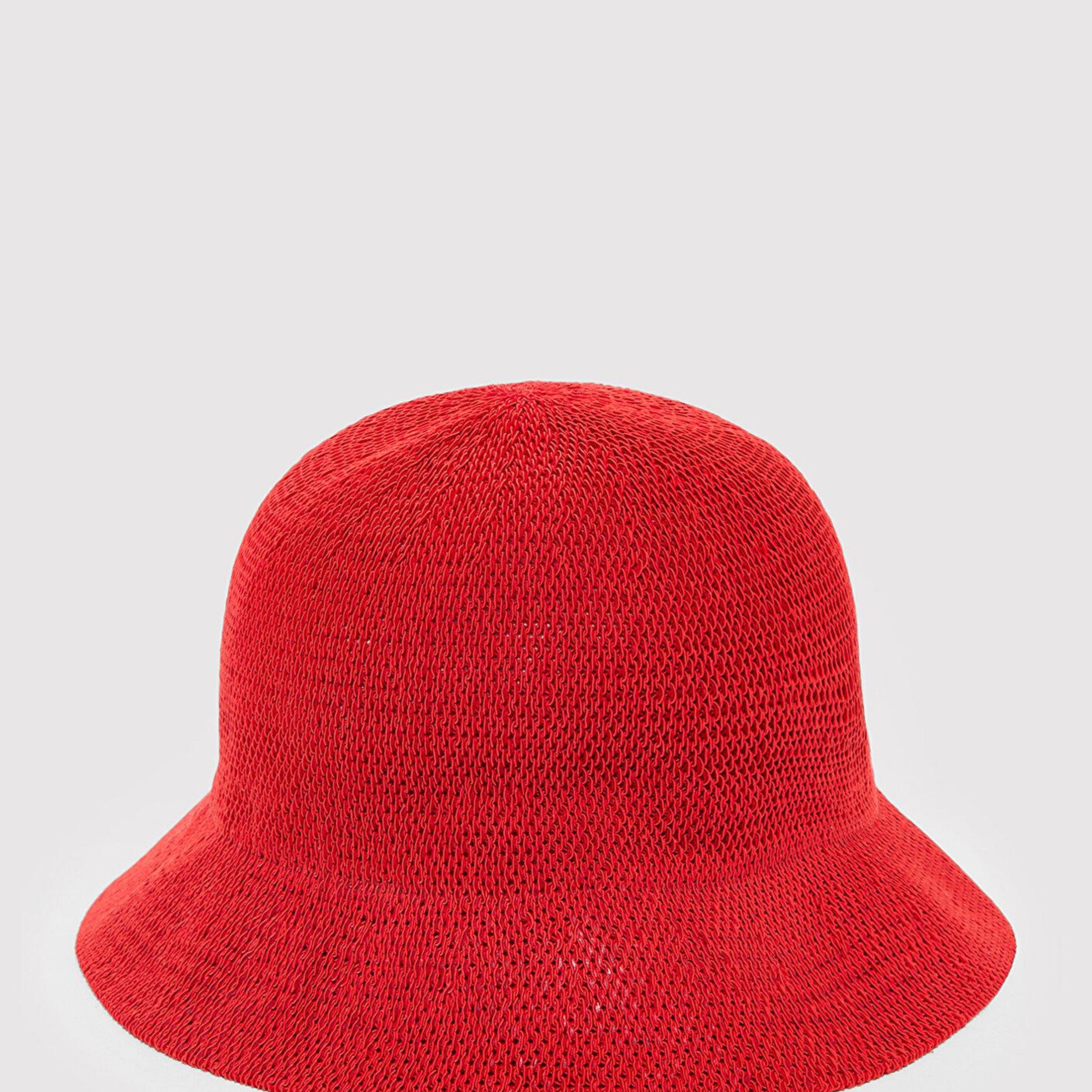 Mavi Kırmızı Hasır Bucket Şapka 1910080-86417
