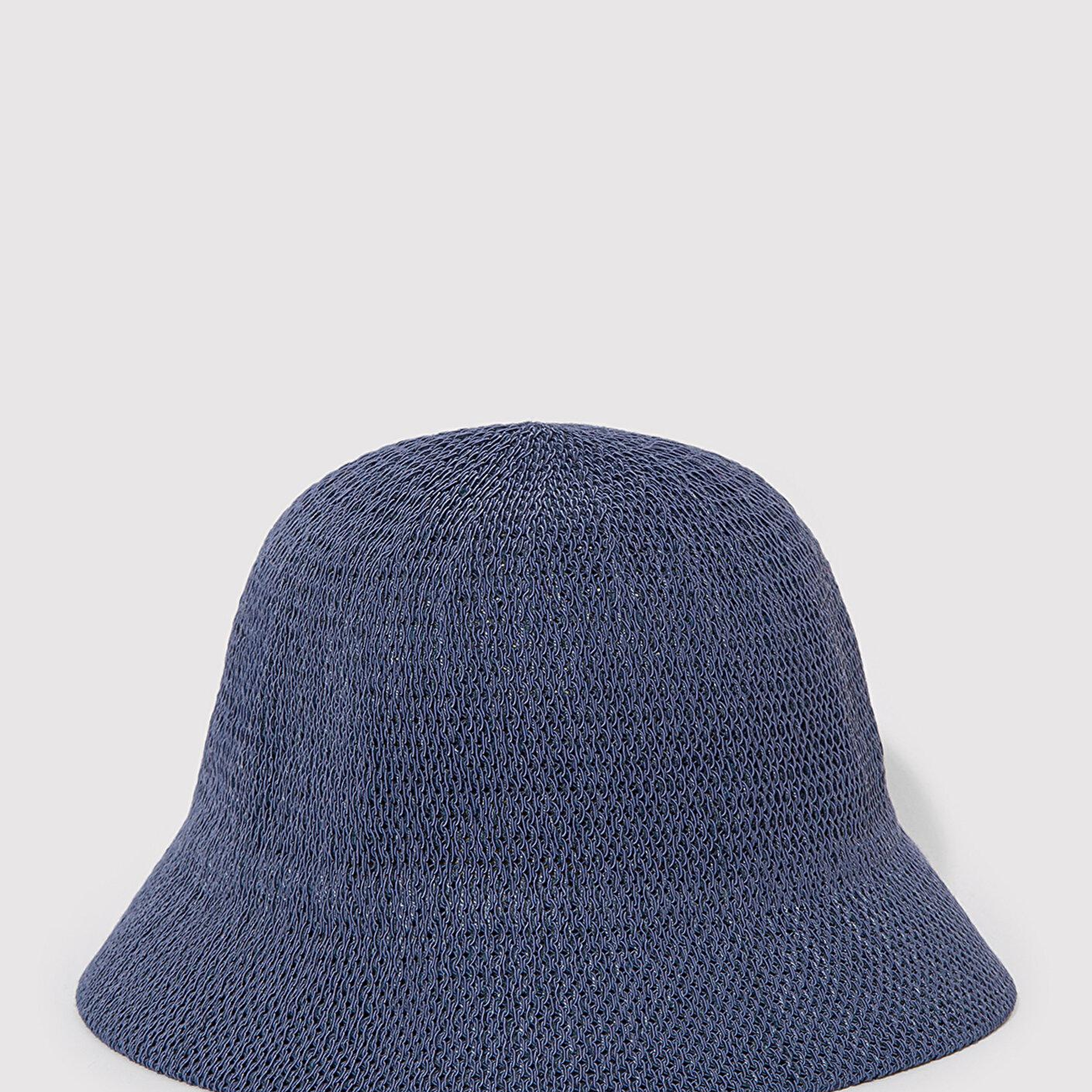 Mavi Lacivert Hasır Bucket Şapka 1910080-70500
