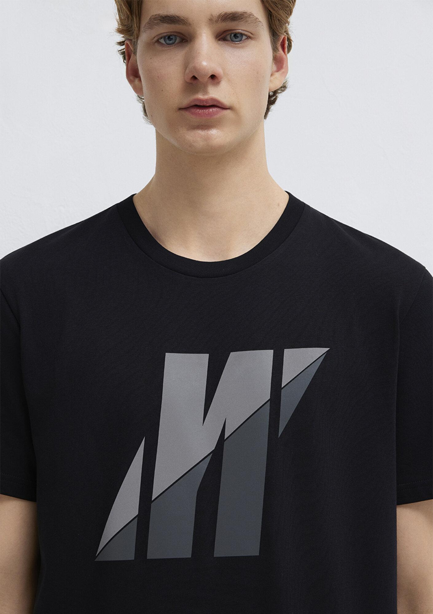 Mavi Mavi Pro Logo Baskılı Siyah Tişört Regular Fit / Normal Kesim 0612174-900