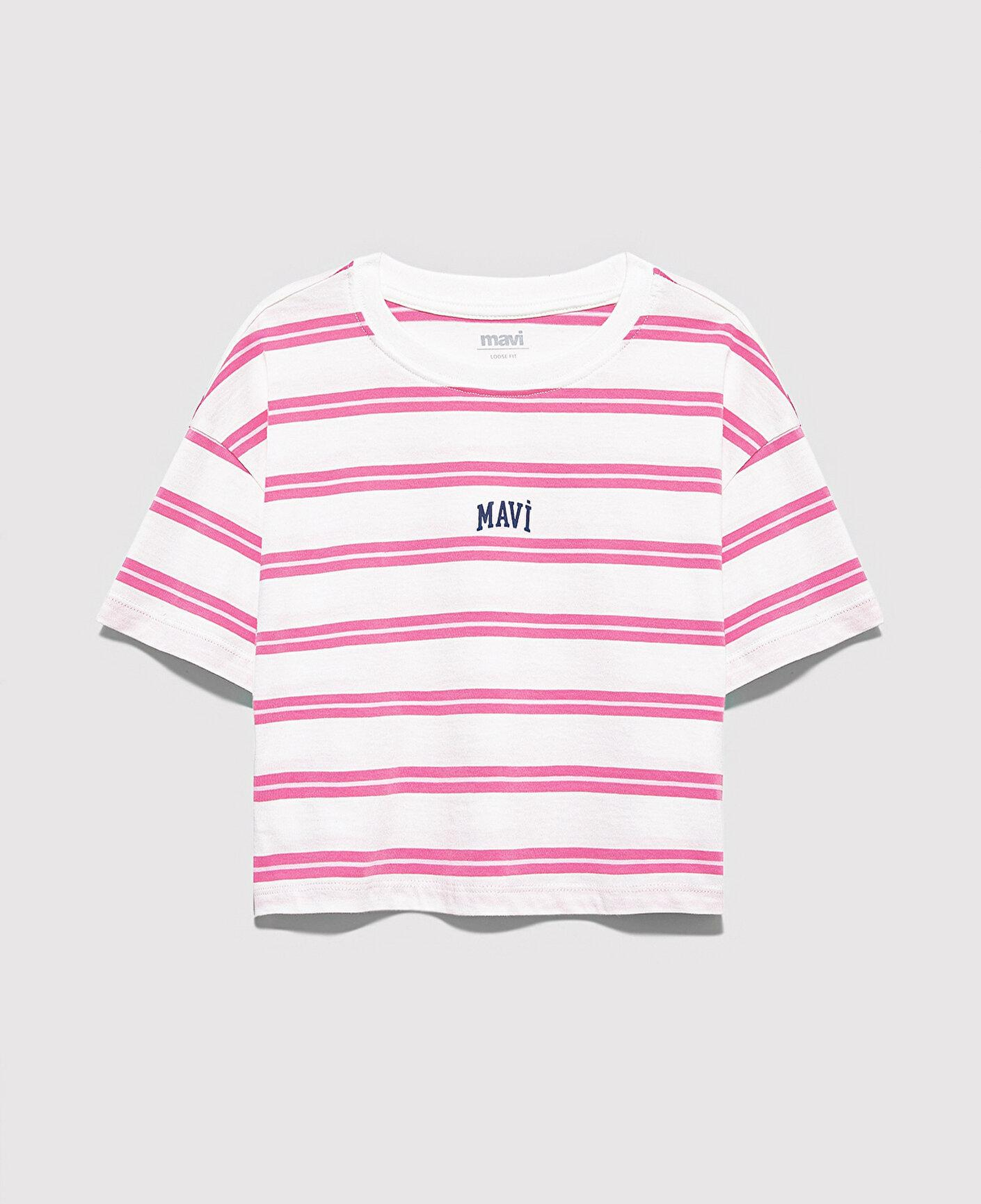 Mavi Mavi Logo Baskılı Ekru Tişört Loose Fit / Bol Rahat Kesim 7610387-91358