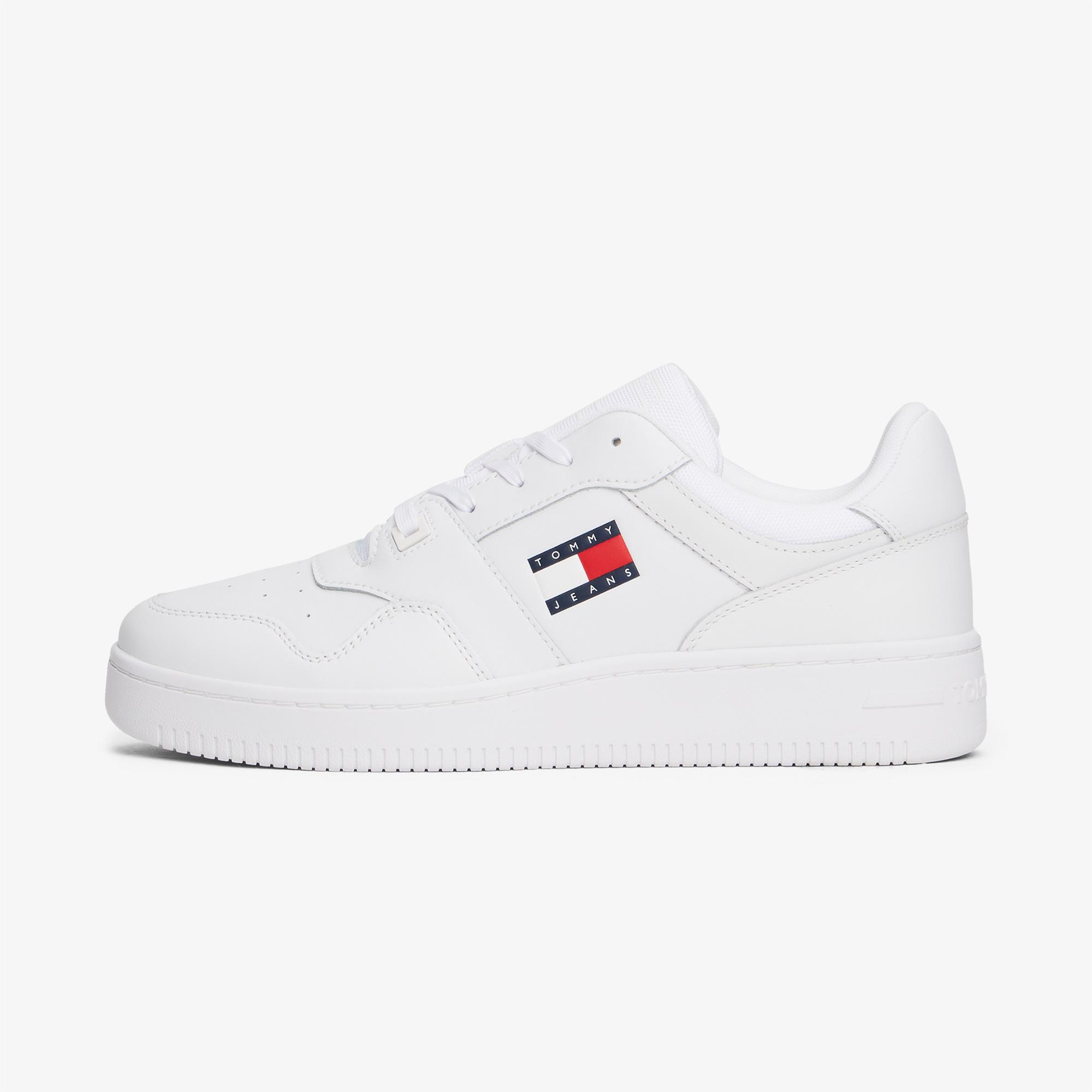 Tommy Hilfiger Retro Basket Essentials Unisex Beyaz Spor Ayakkabı