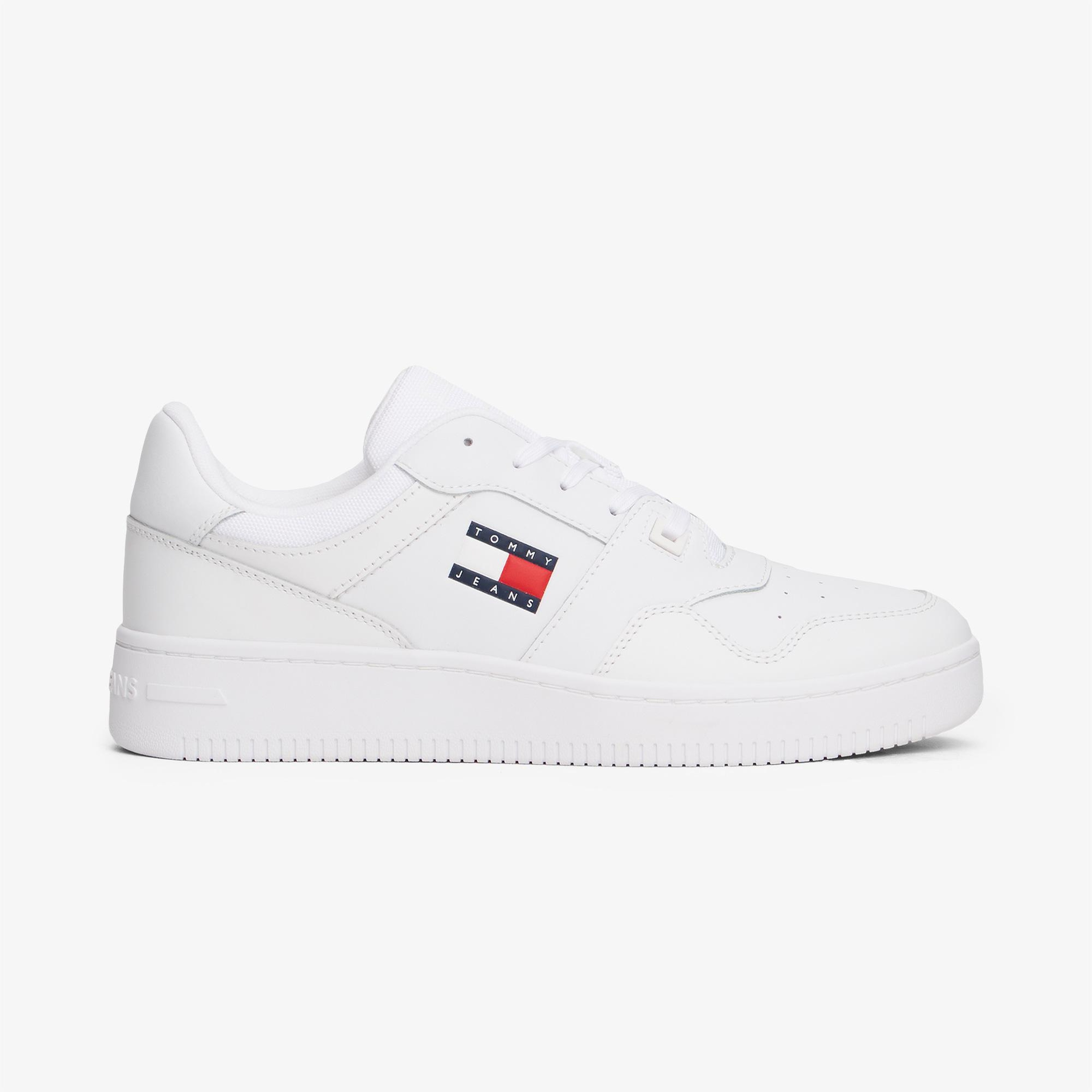 Tommy Hilfiger Retro Basket Essentials Unisex Beyaz Spor Ayakkabı