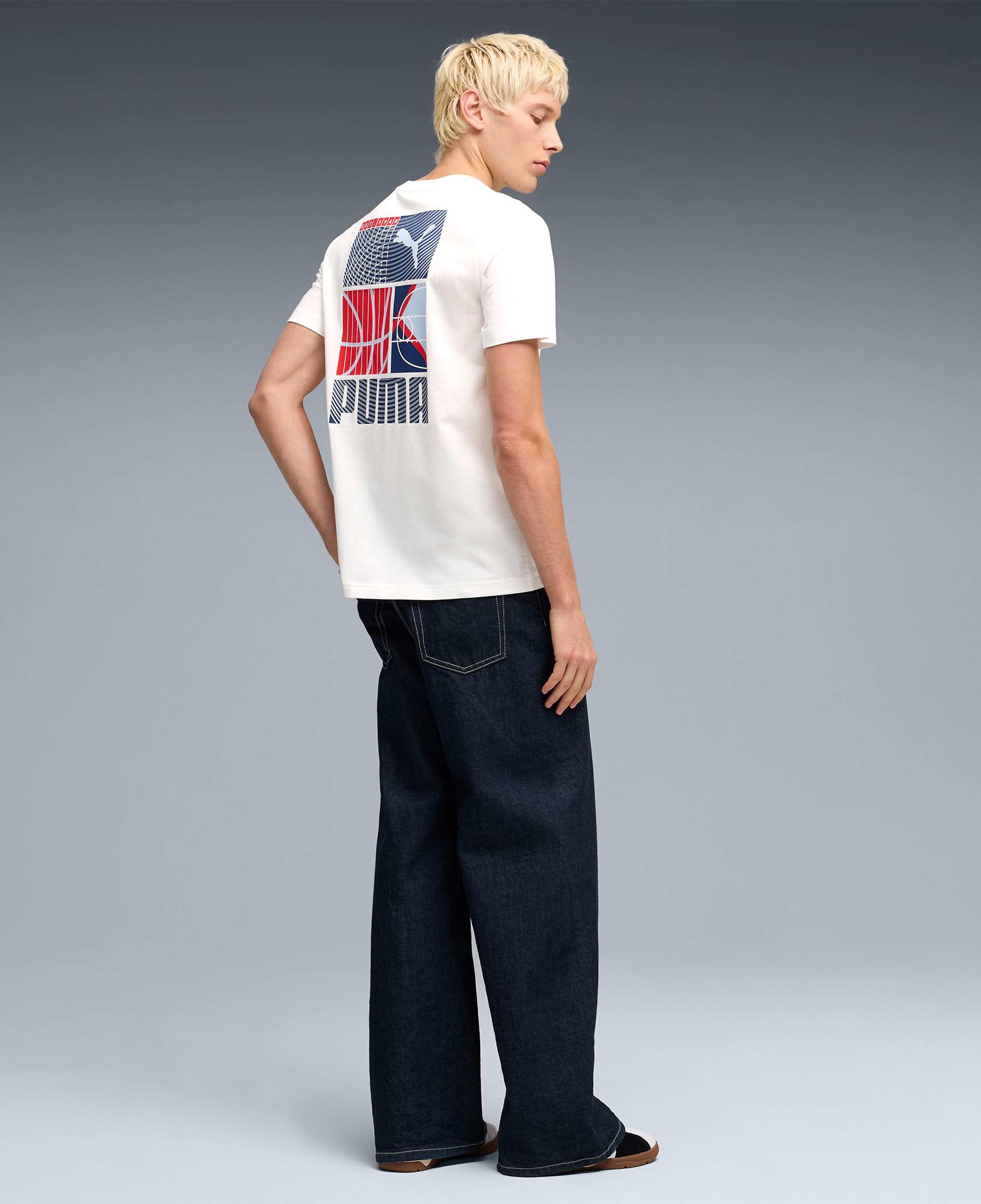 Puma Graphic  Erkek Beyaz T-Shirt