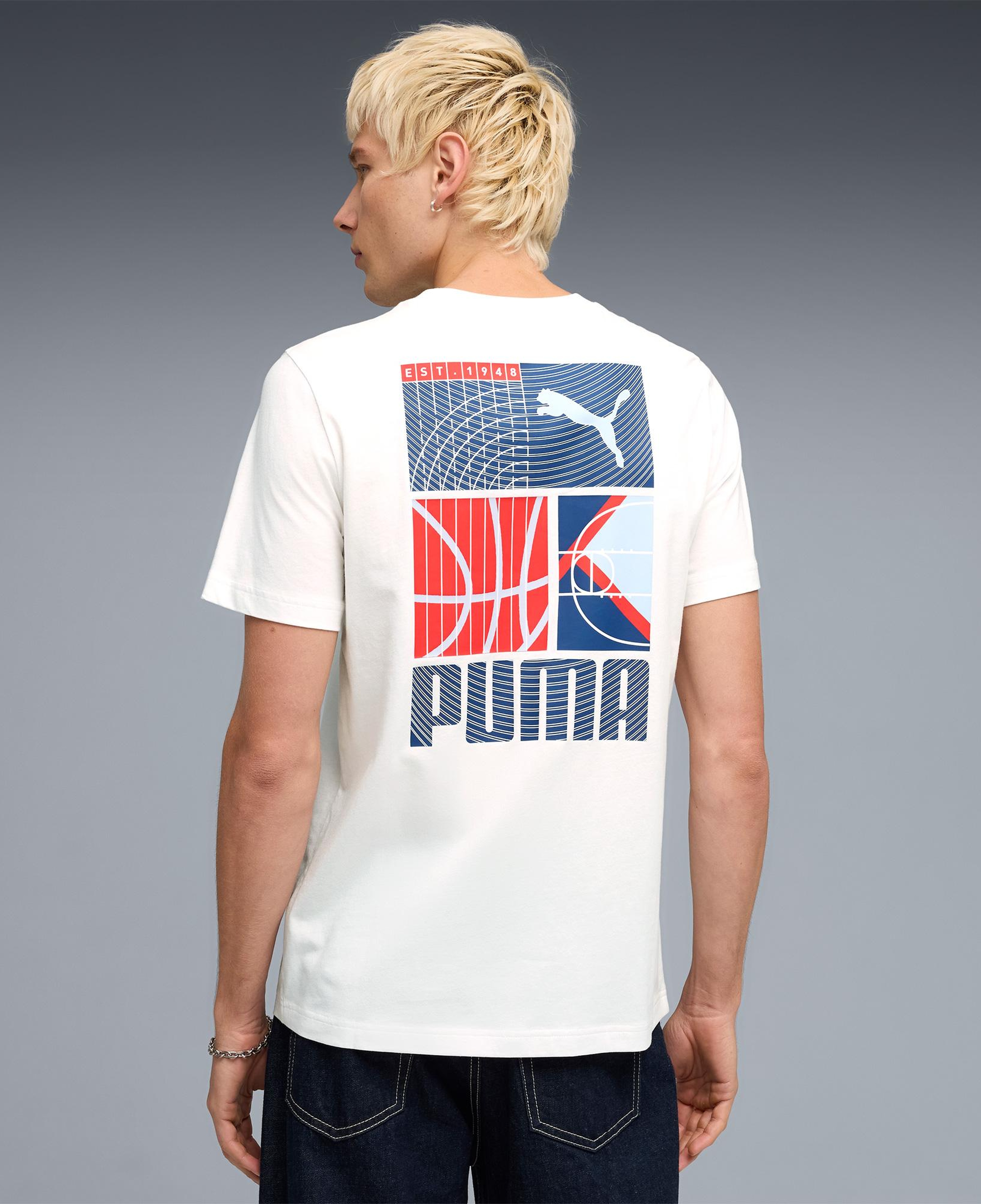 Puma Graphic  Erkek Beyaz T-Shirt