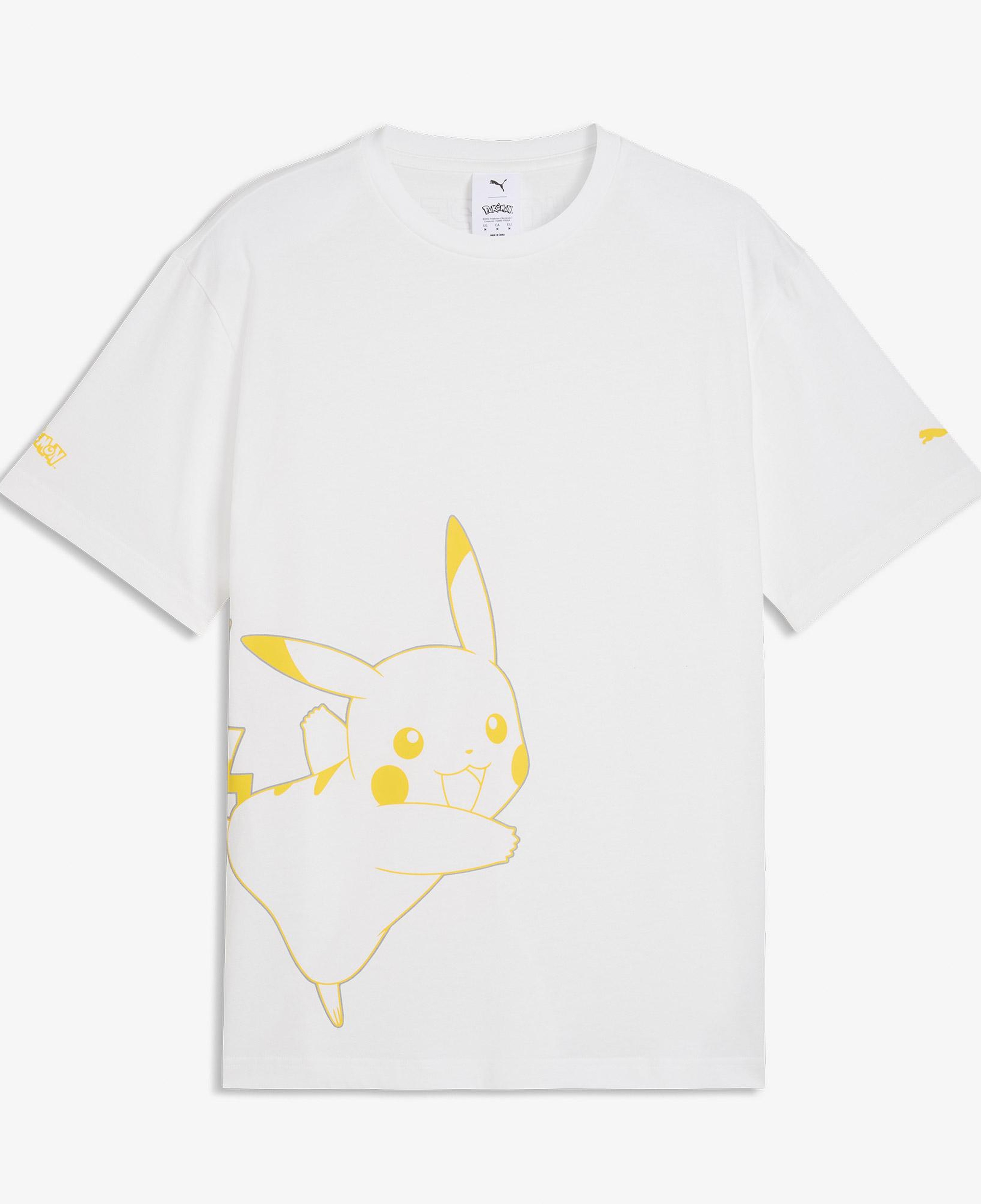 Puma X Pokemon Graphic Erkek Beyaz T-Shirt