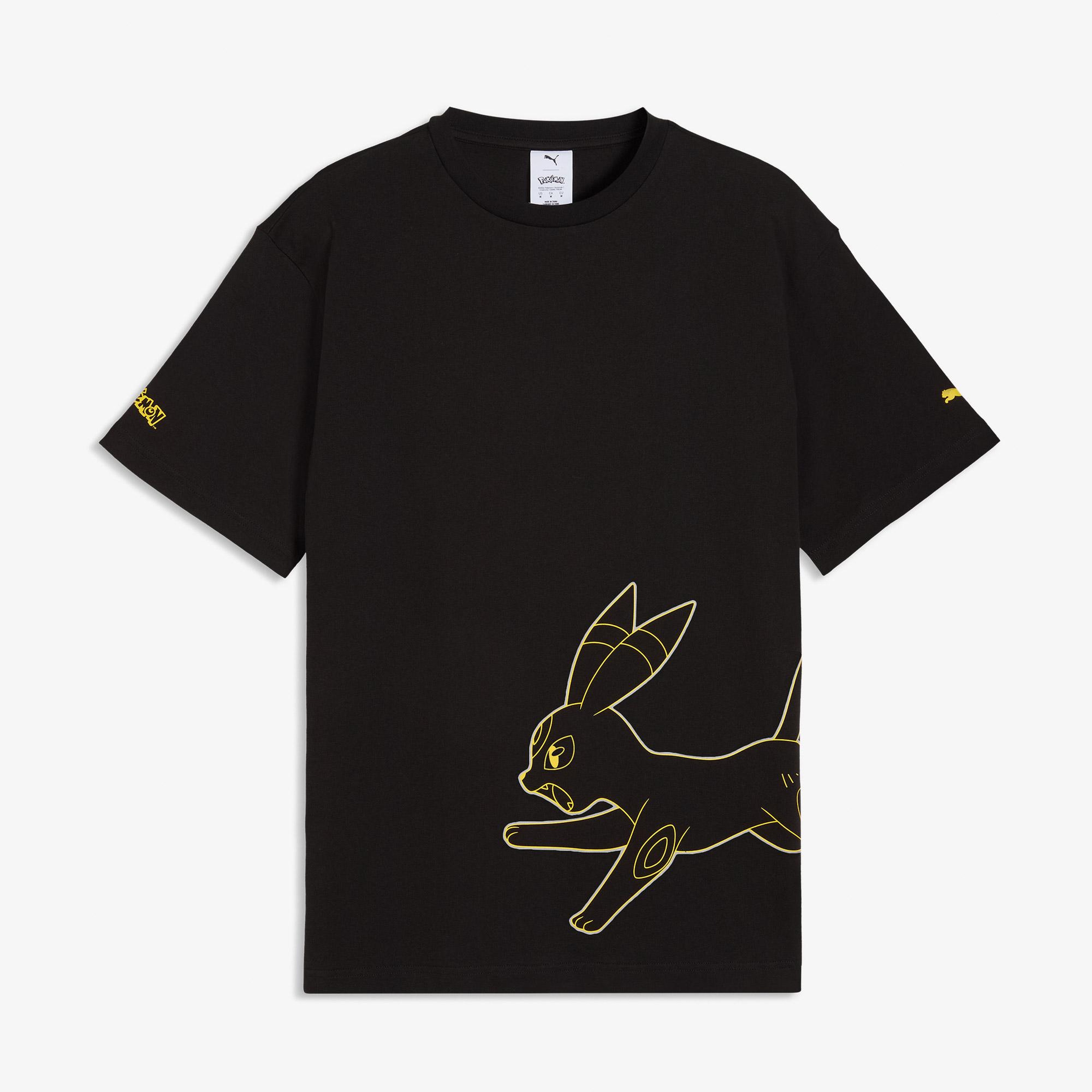 Puma X Pokemon Graphic  Erkek Siyah T-Shirt
