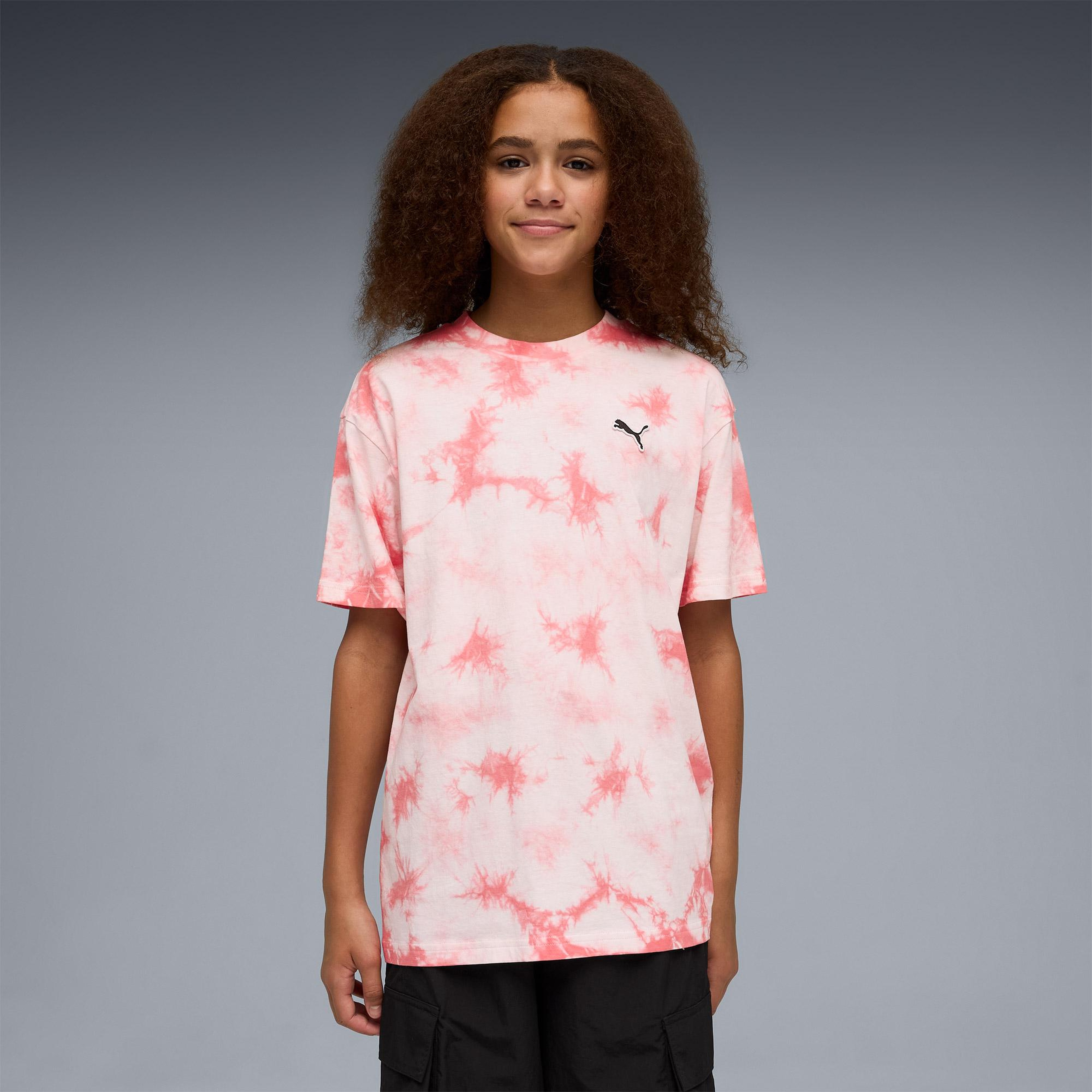 Puma Essentials Relaxed Tie-Dye  Çocuk Pembe T-Shirt