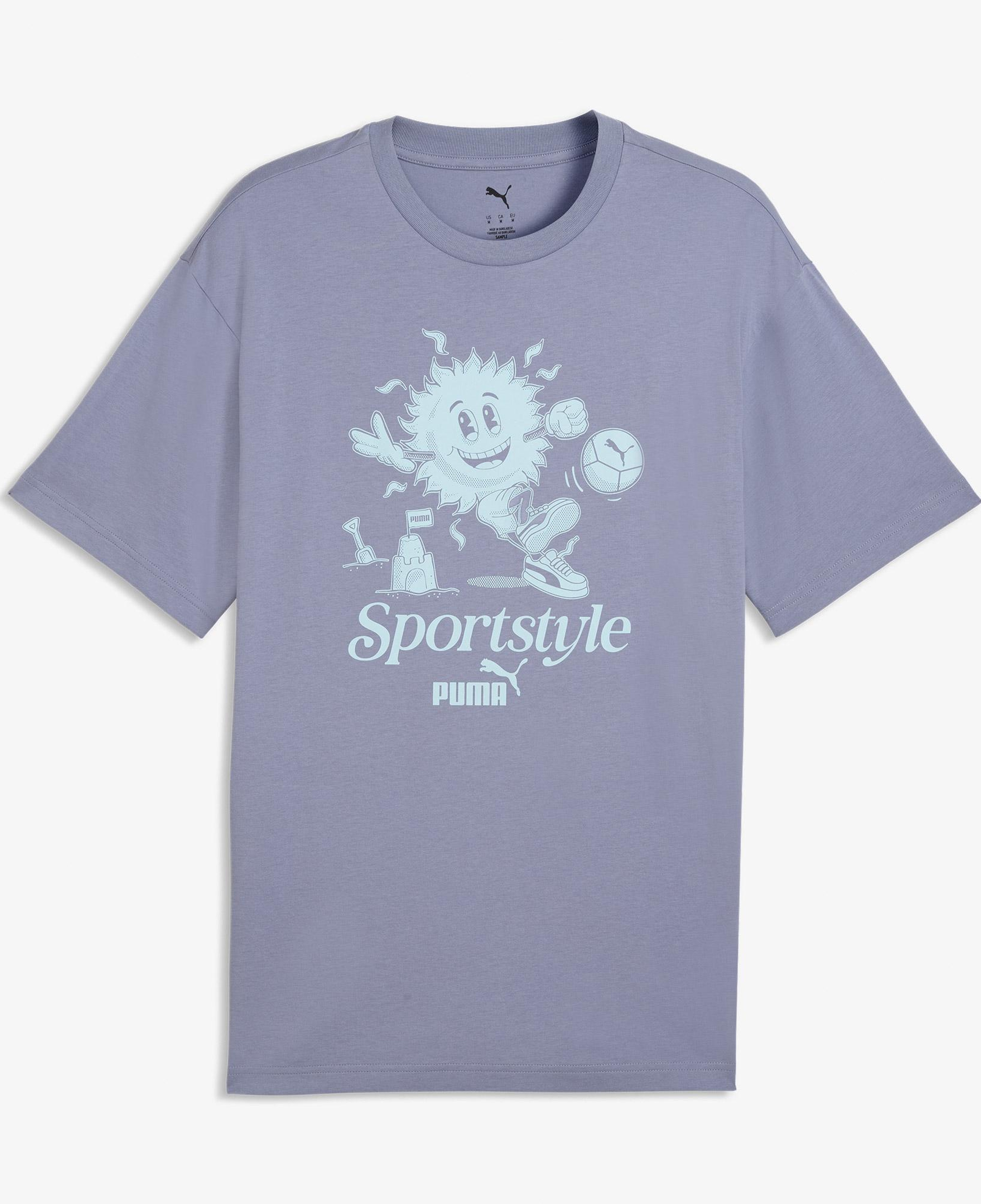 Puma Graphic  Erkek Gri T-Shirt