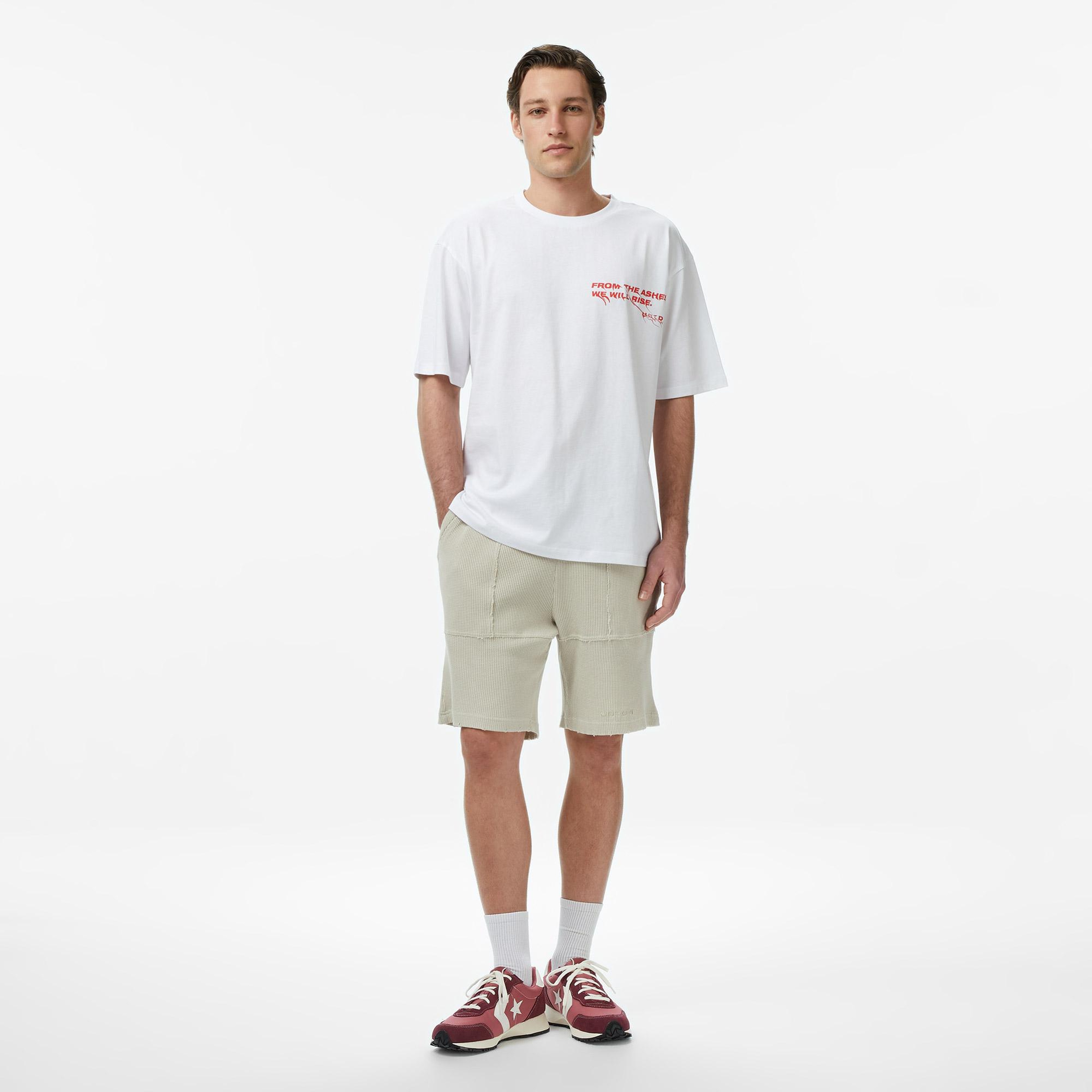 UNITED4 Regular Fit Erkek Krem Şort