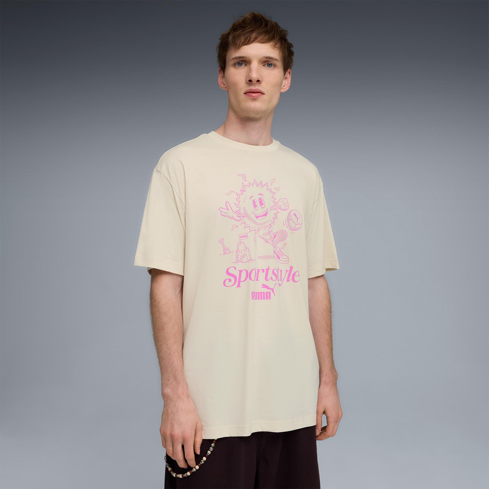 Puma Graphic  Erkek Beyaz T-Shirt