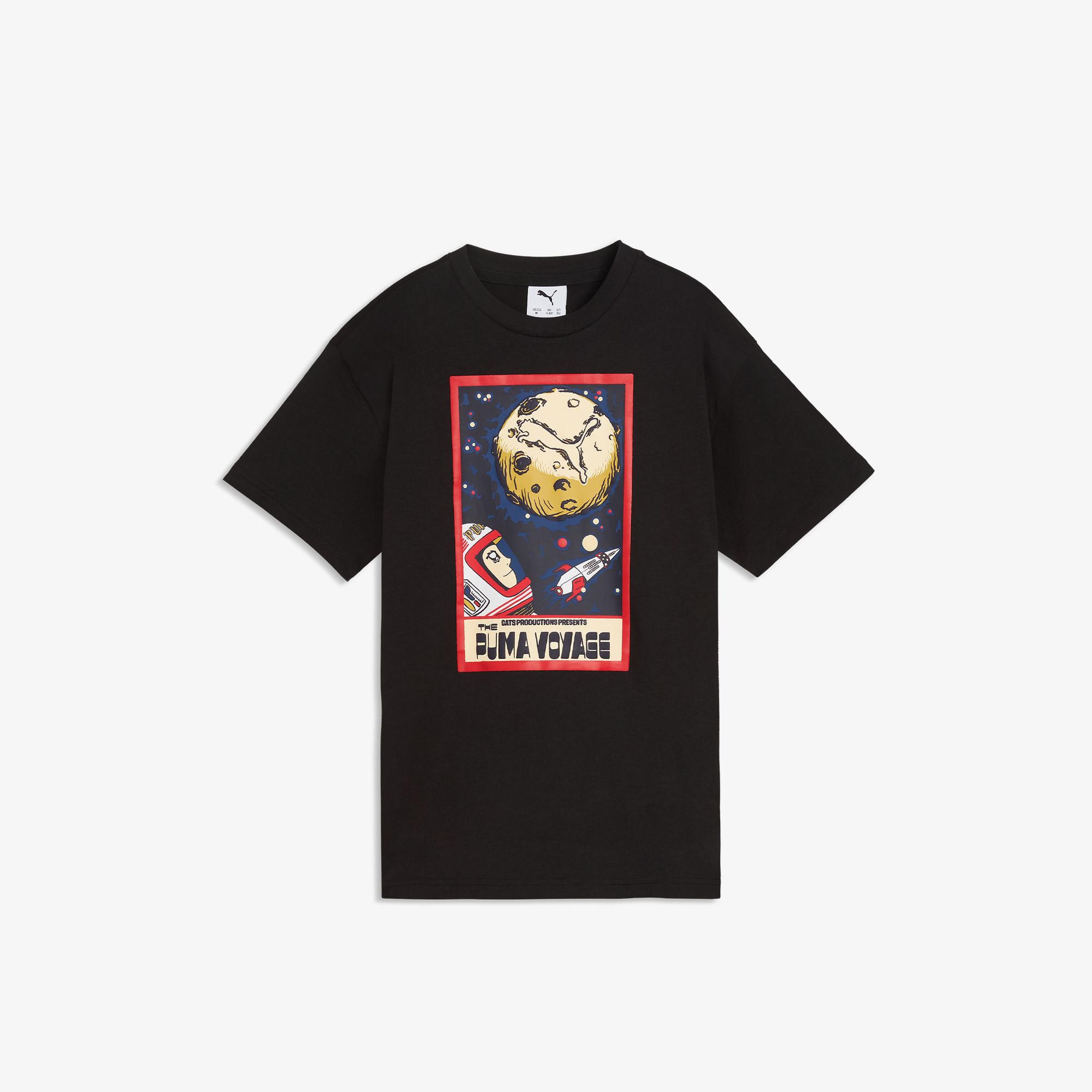 Puma Graphic  Çocuk Siyah T-Shirt