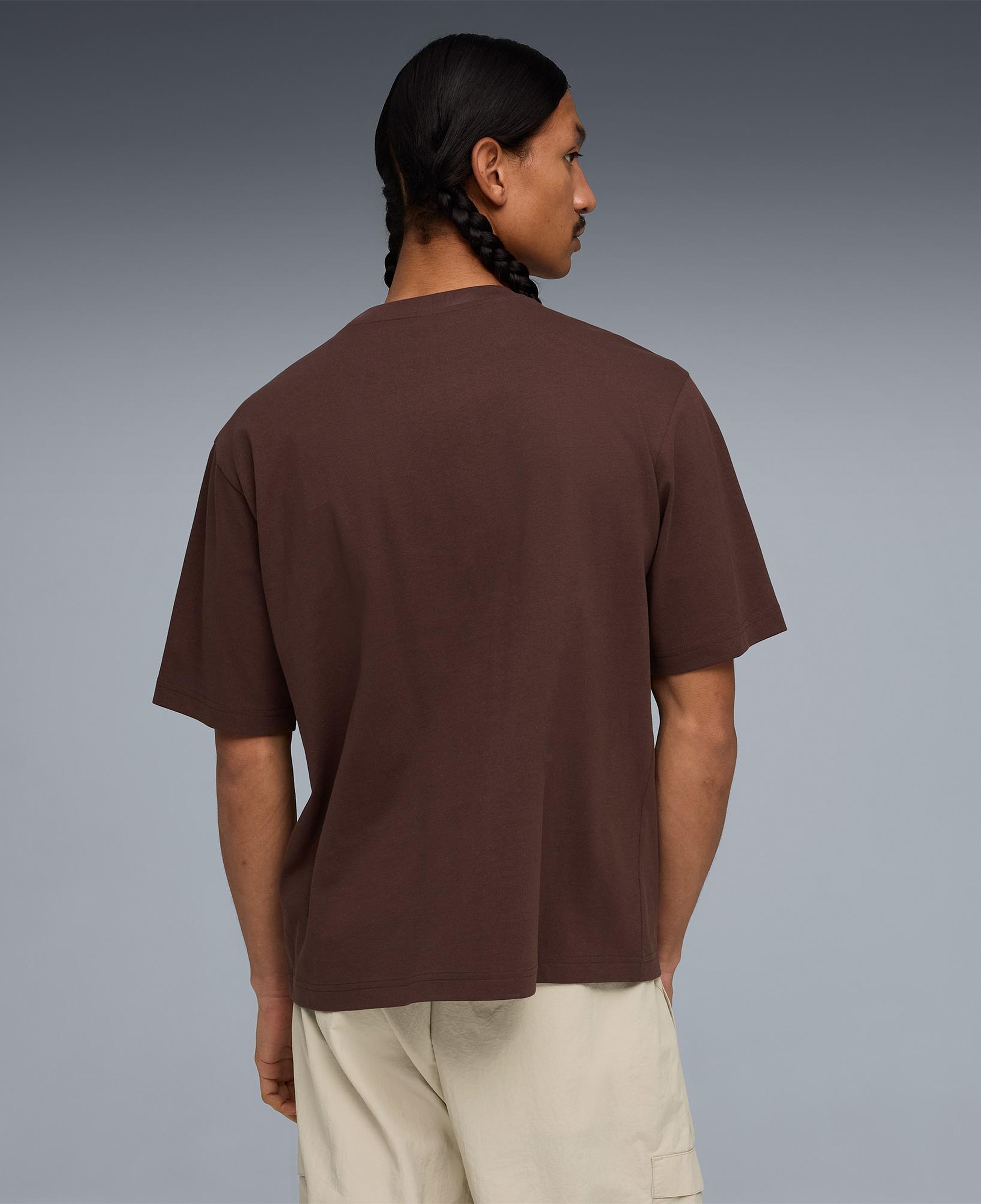 Puma Wardrobe Essentials Boxy  Erkek Kahverengi T-Shirt