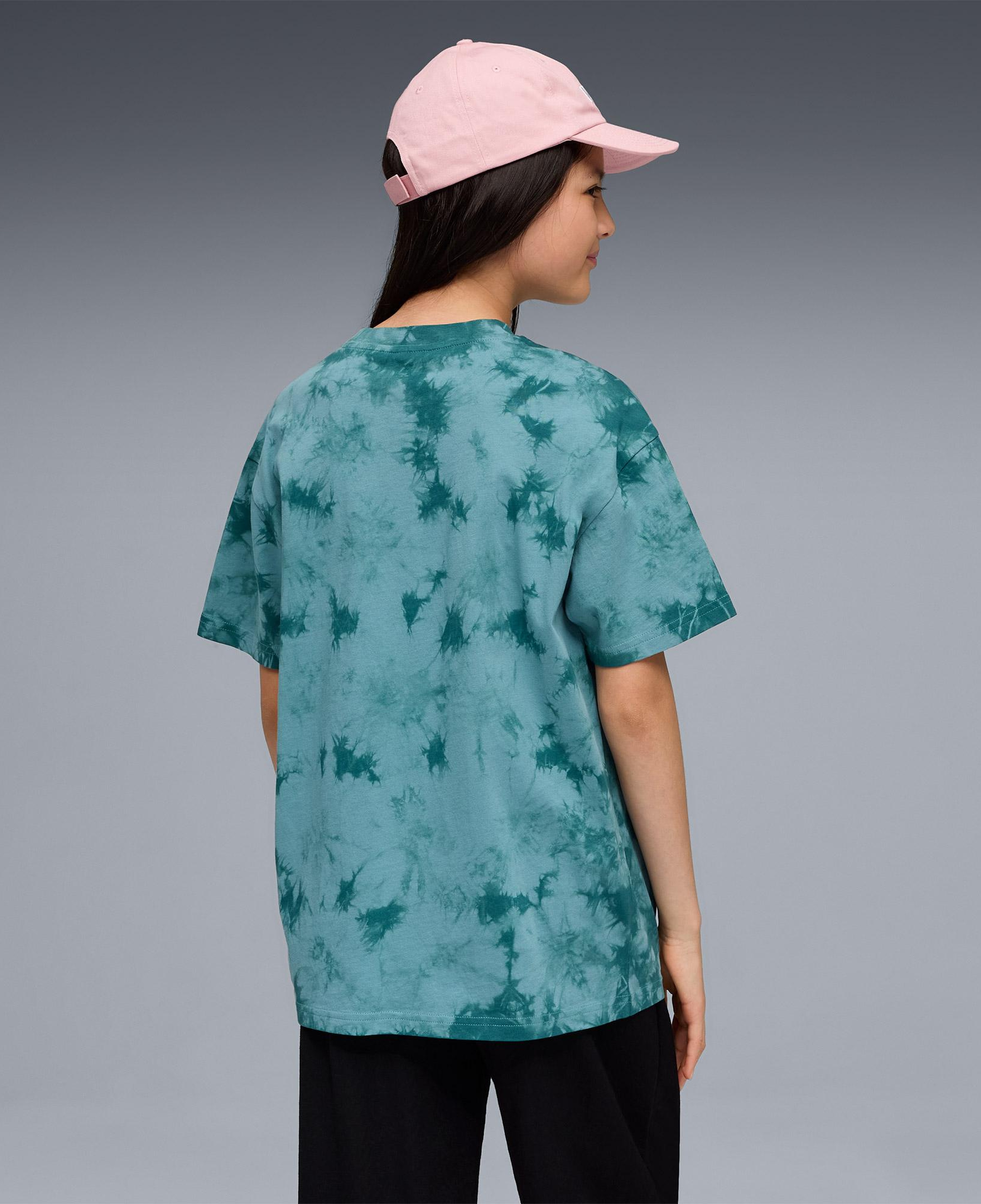 Puma Essentials Relaxed Tie-Dye  Çocuk Yeşil T-Shirt