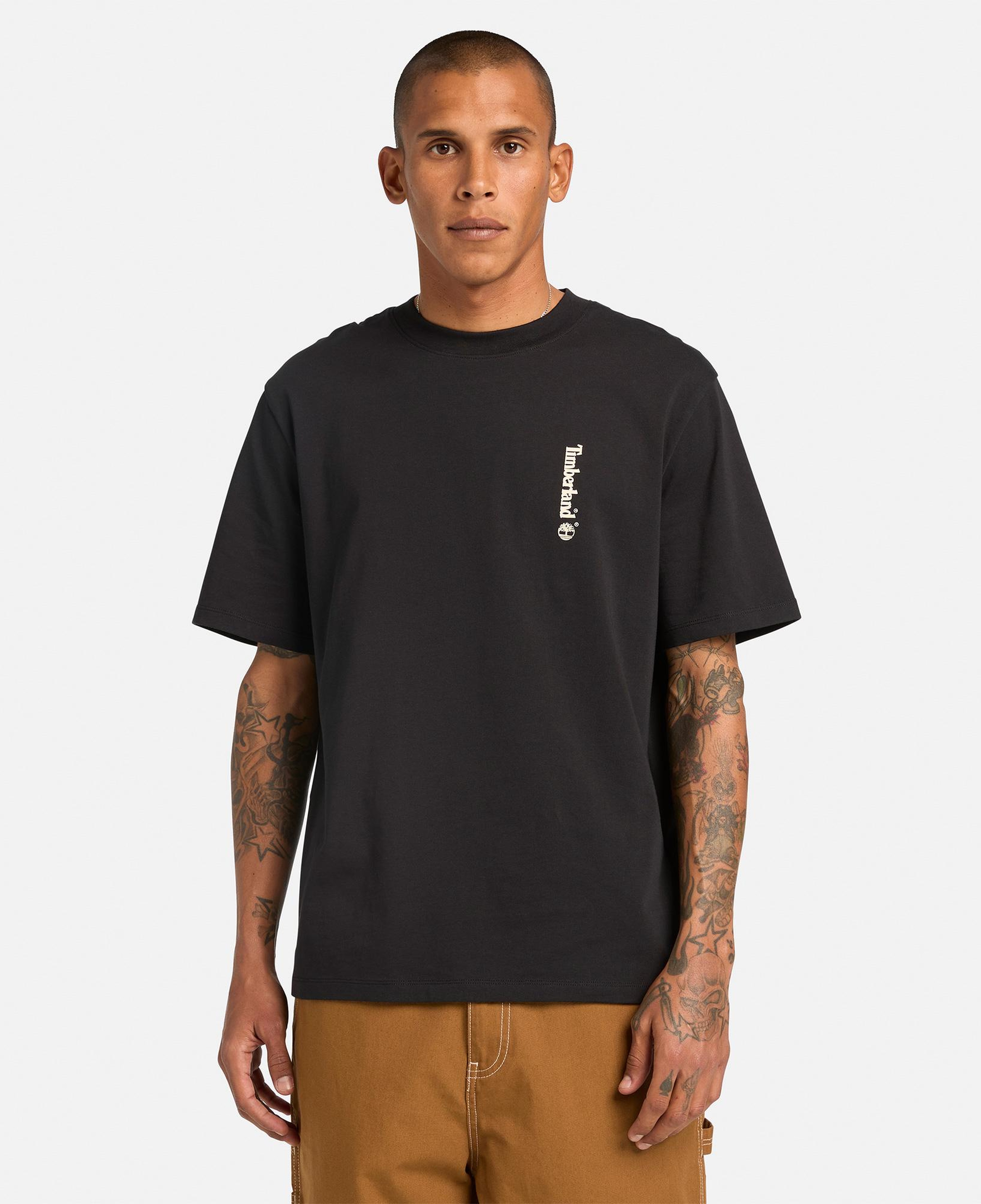 Timberland Short Sleeve ''Oval Logo'' Graphic Erkek Beyaz T-Shirt