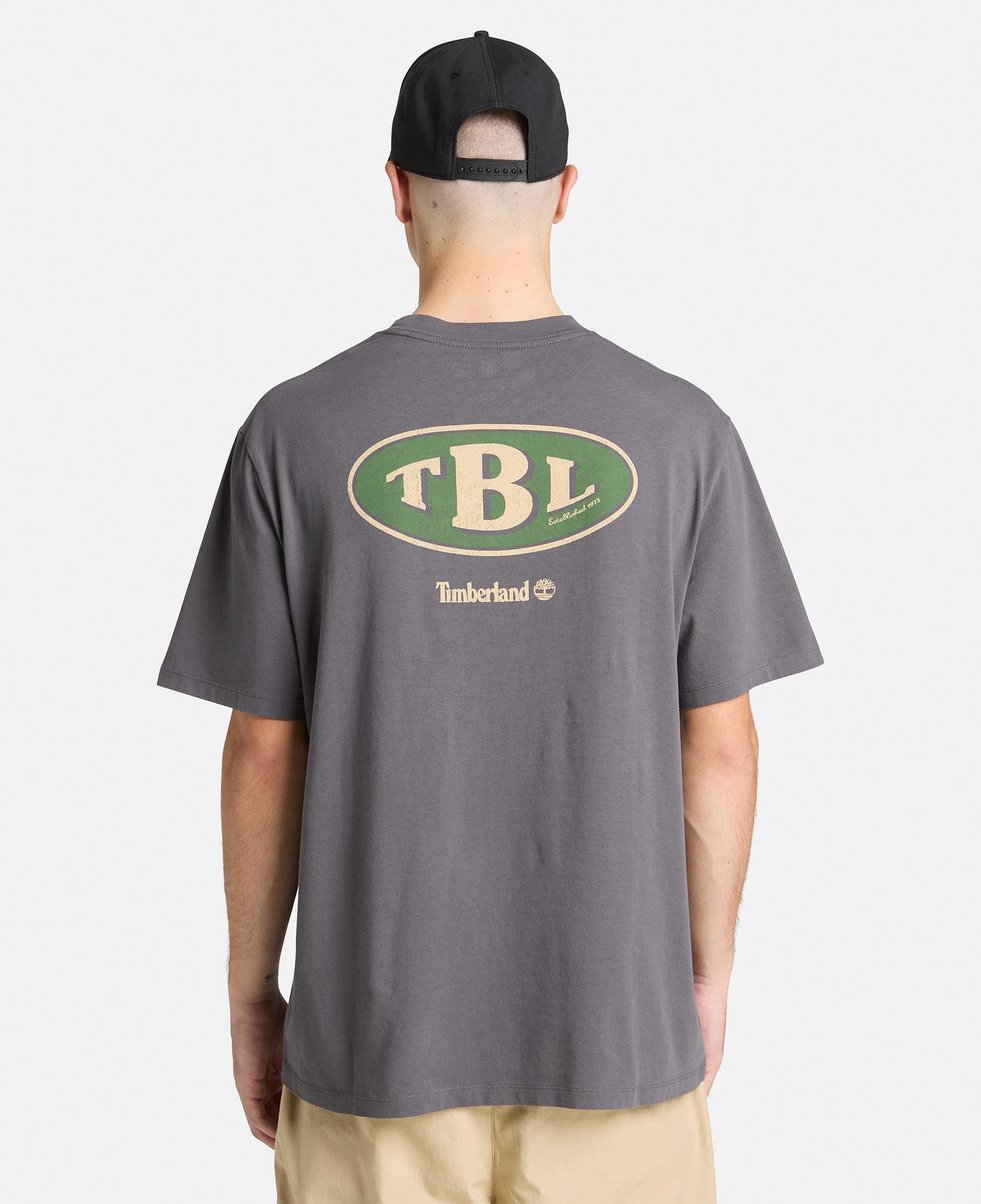 Timberland Gas Station Back Graphic Erkek Siyah T-Shirt