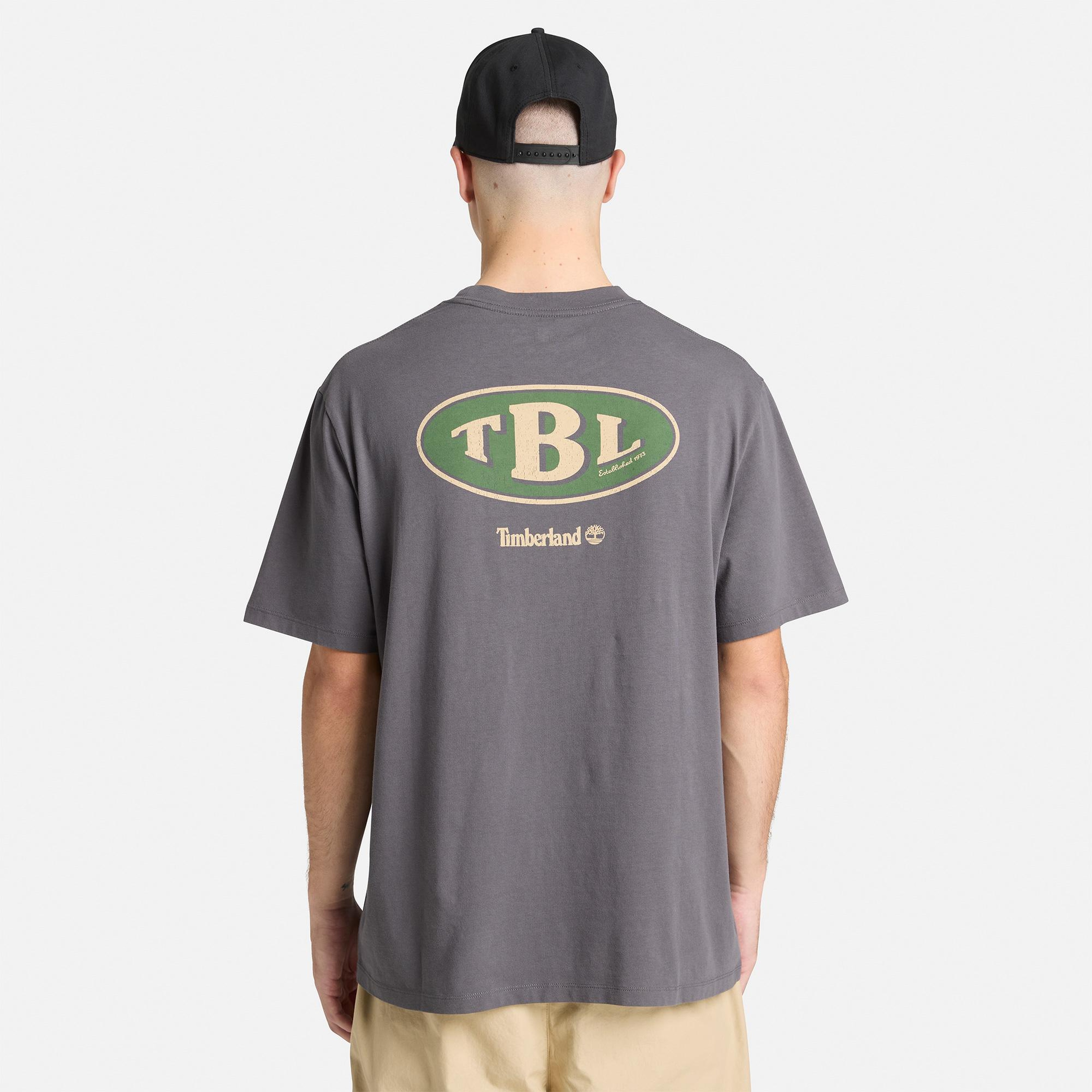 Timberland Gas Station Back Graphic Erkek Siyah T-Shirt
