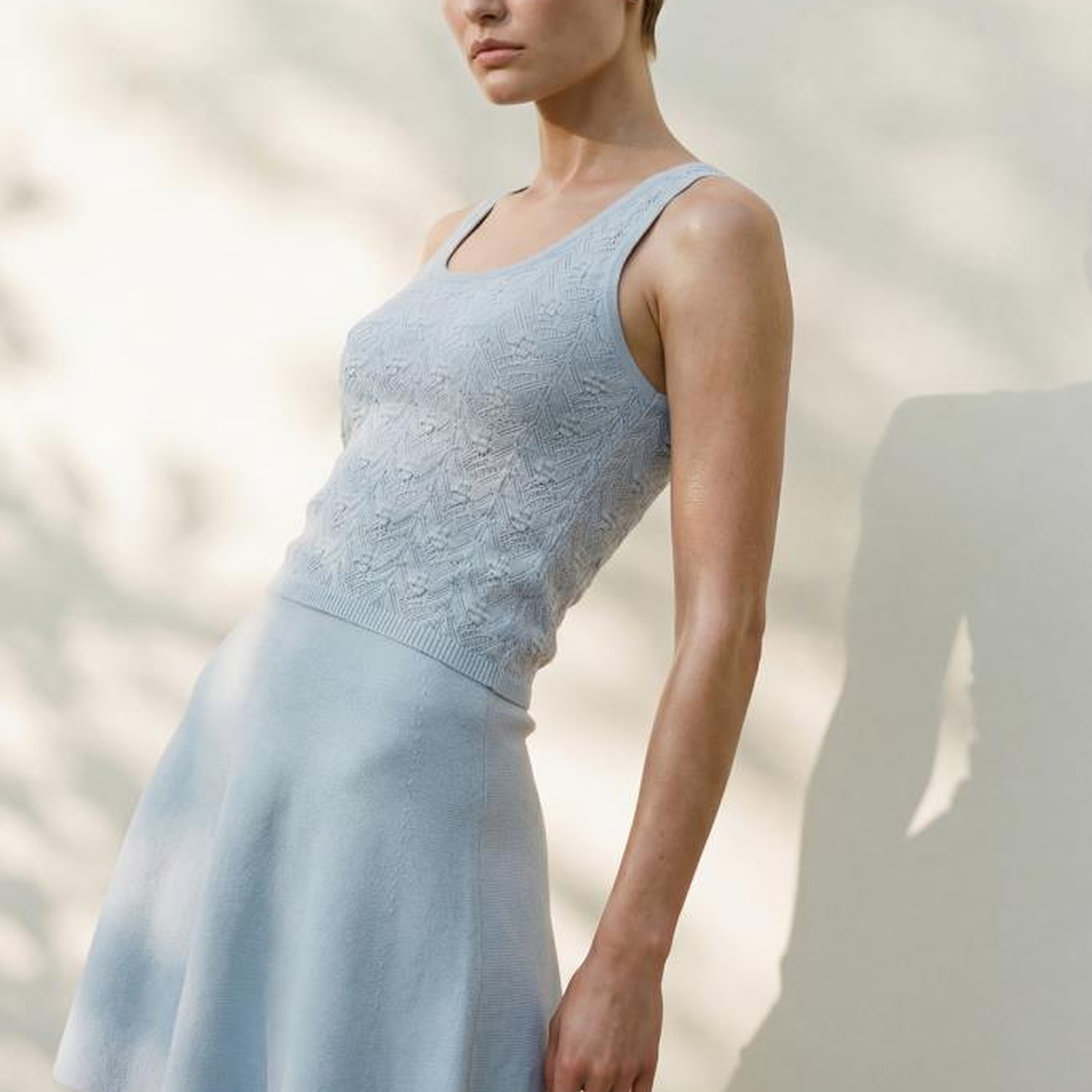 Join Us U Yaka Ajurlu Mavi Top