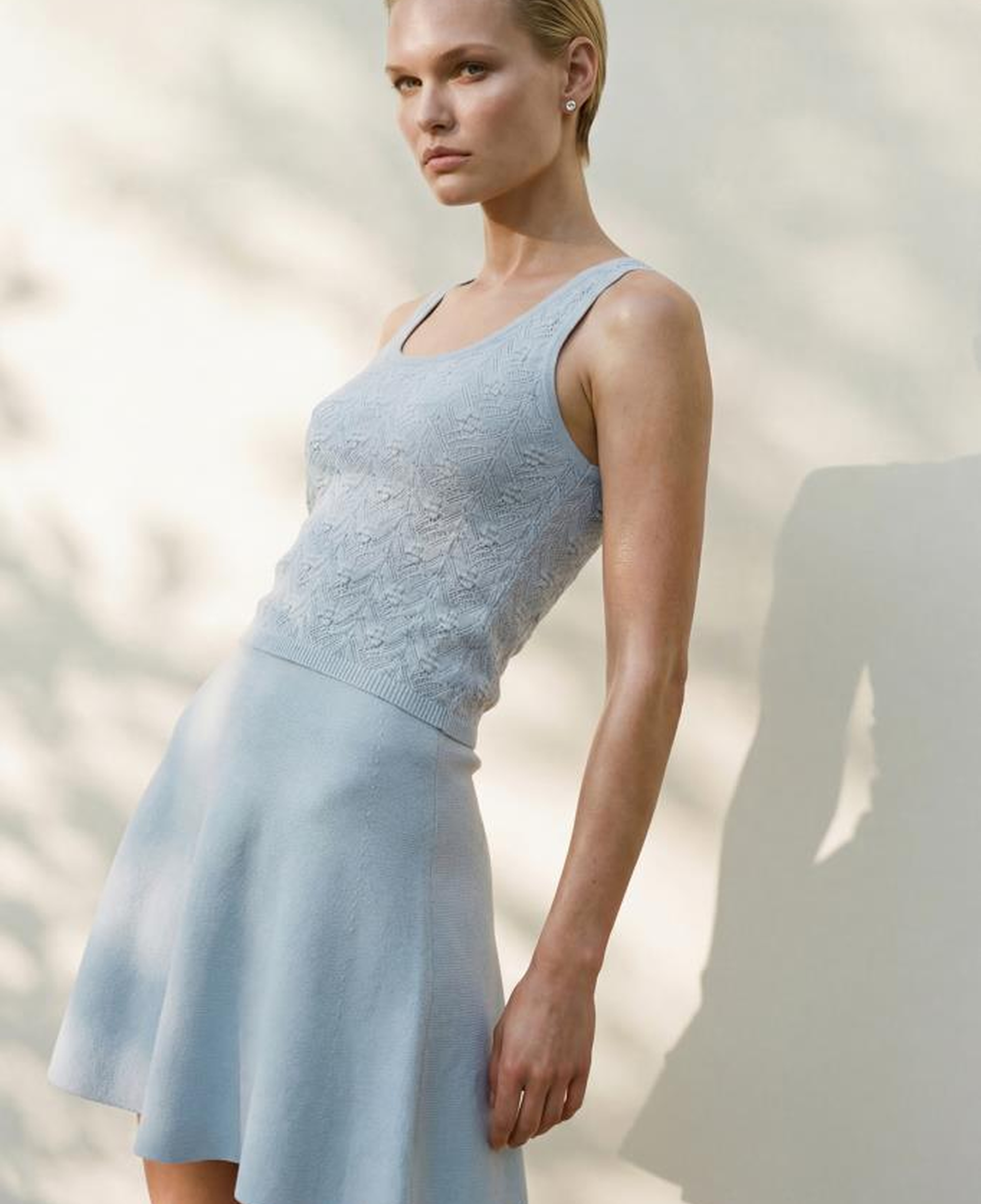 Join Us U Yaka Ajurlu Mavi Top