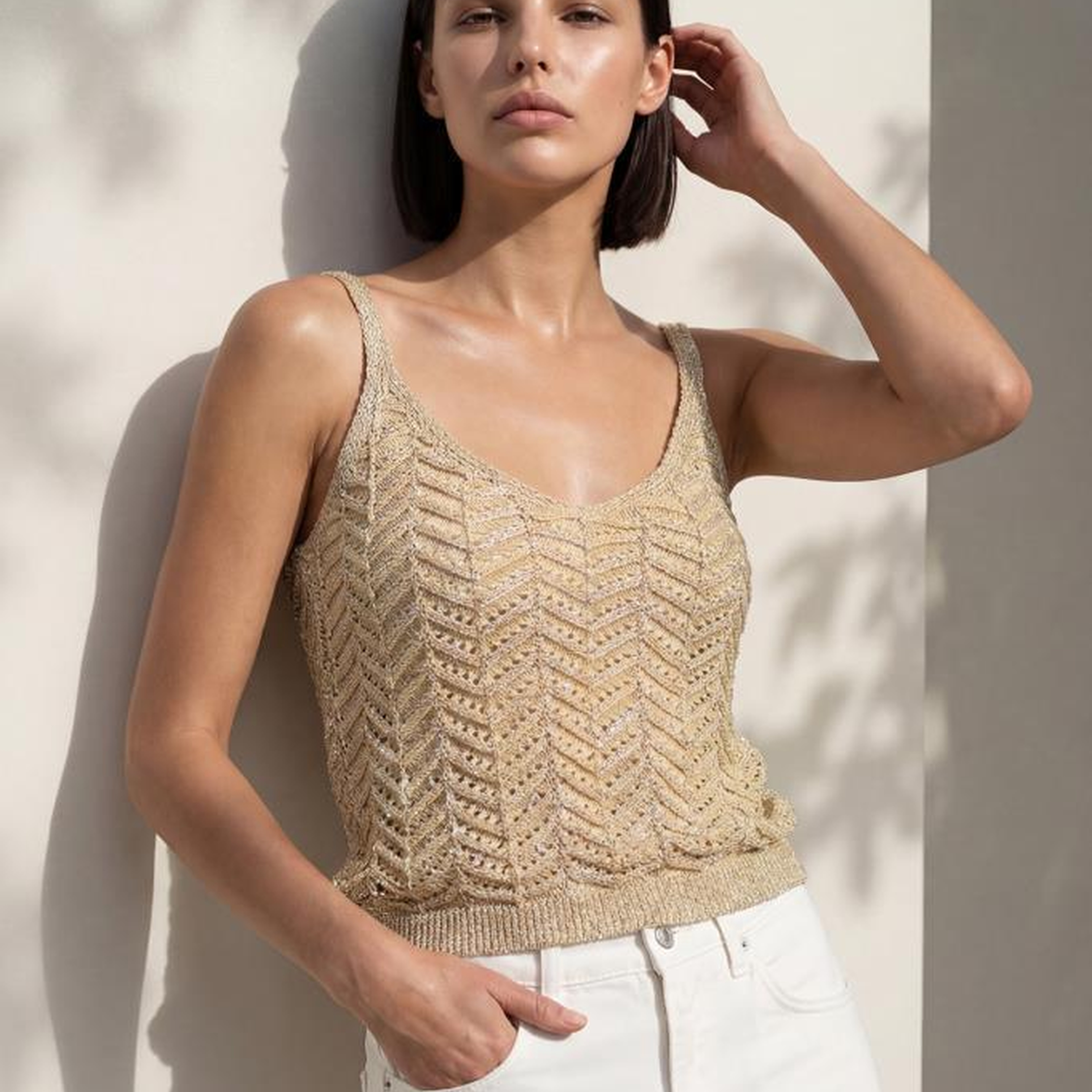 Join Us Sim Detaylı Ajurlu Sarı Top