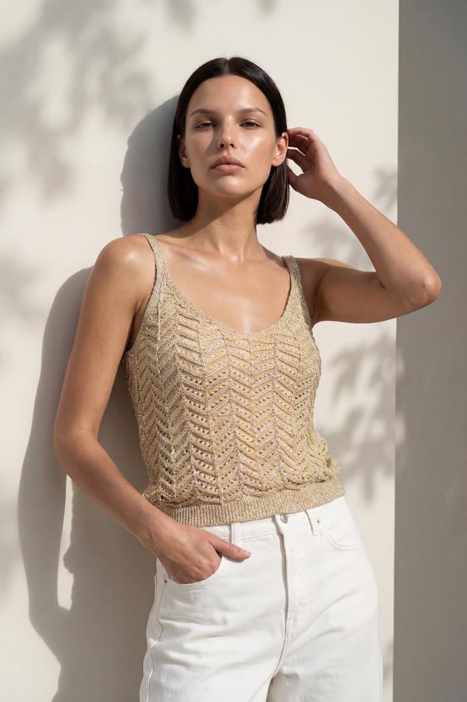 Join Us Sim Detaylı Ajurlu Sarı Top