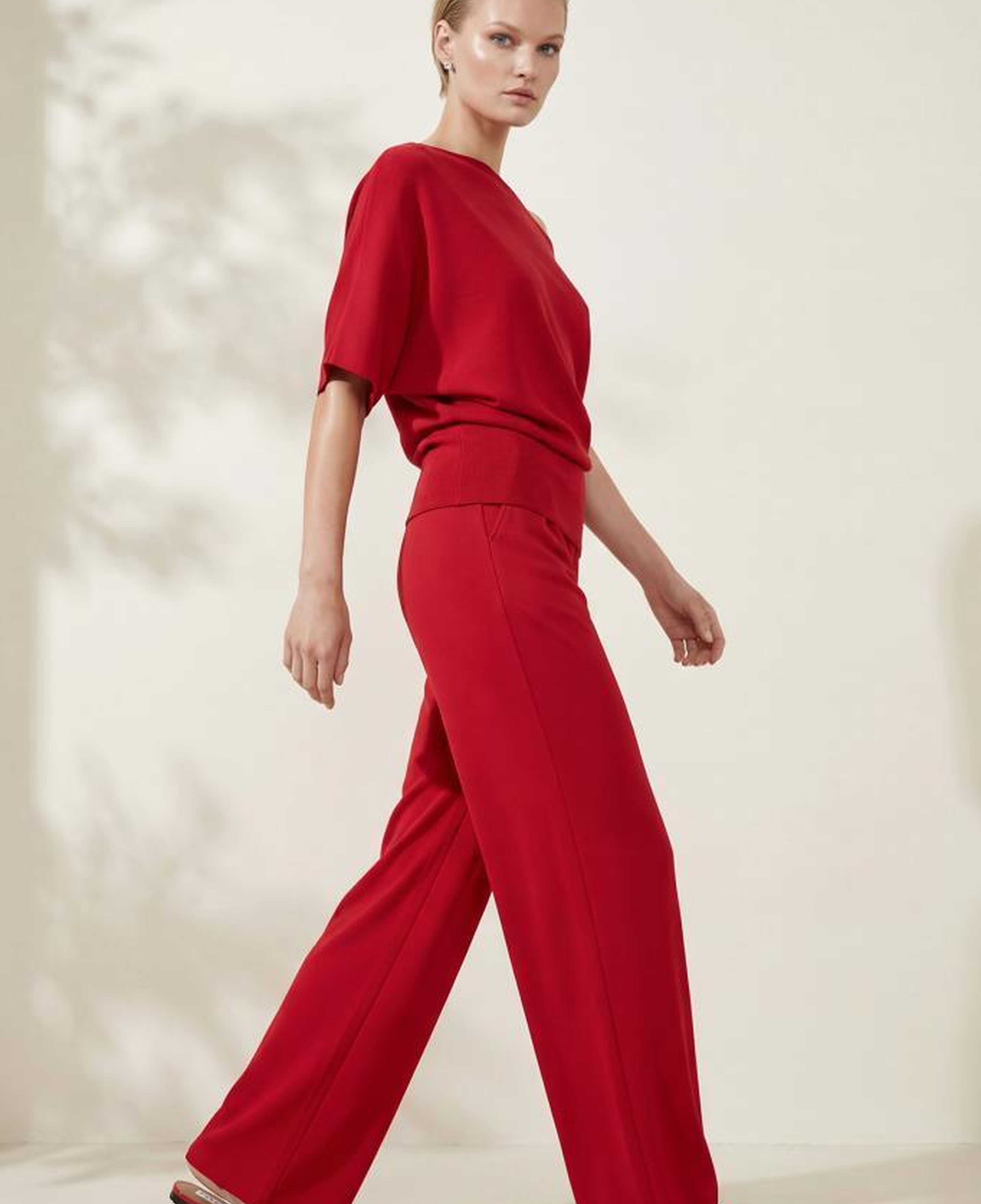 Join Us Kayık Yaka Kırmızı Bluz