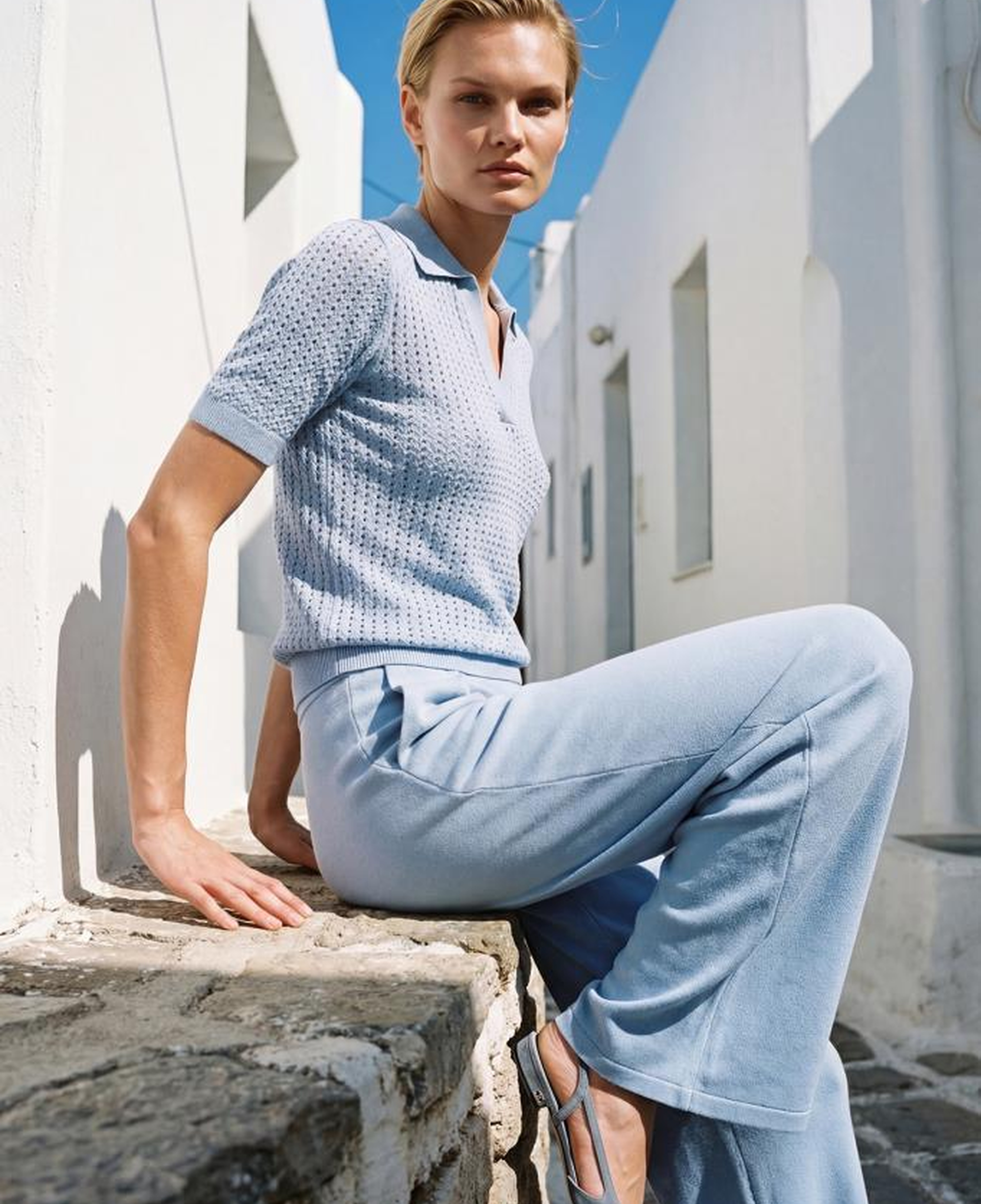 Join Us Polo Yaka Ajurlu Mavi Bluz