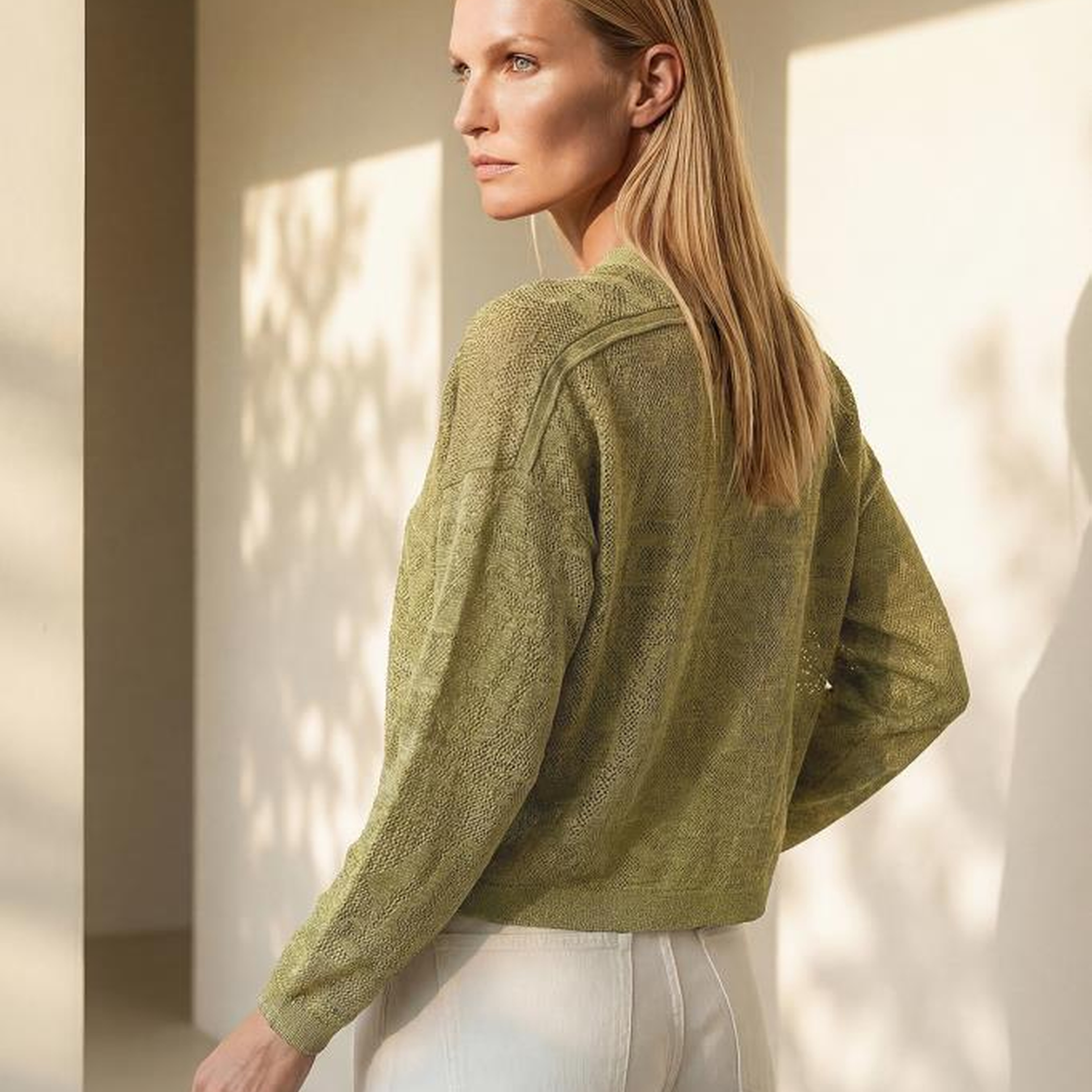 Join Us V Yaka Ajurlu Yeşil Bluz