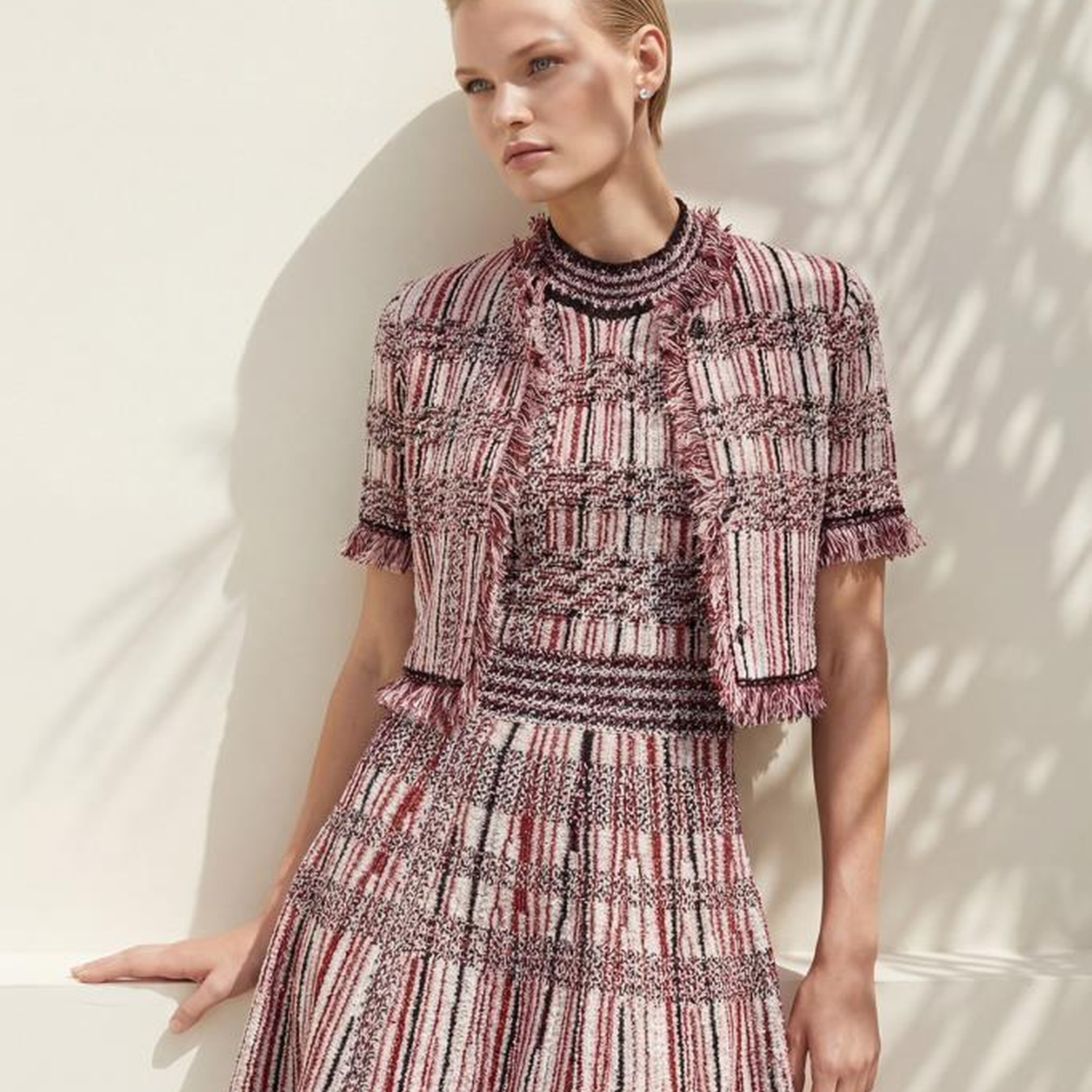 Püskül Detaylı Multi Tüvit Renkli Ceket