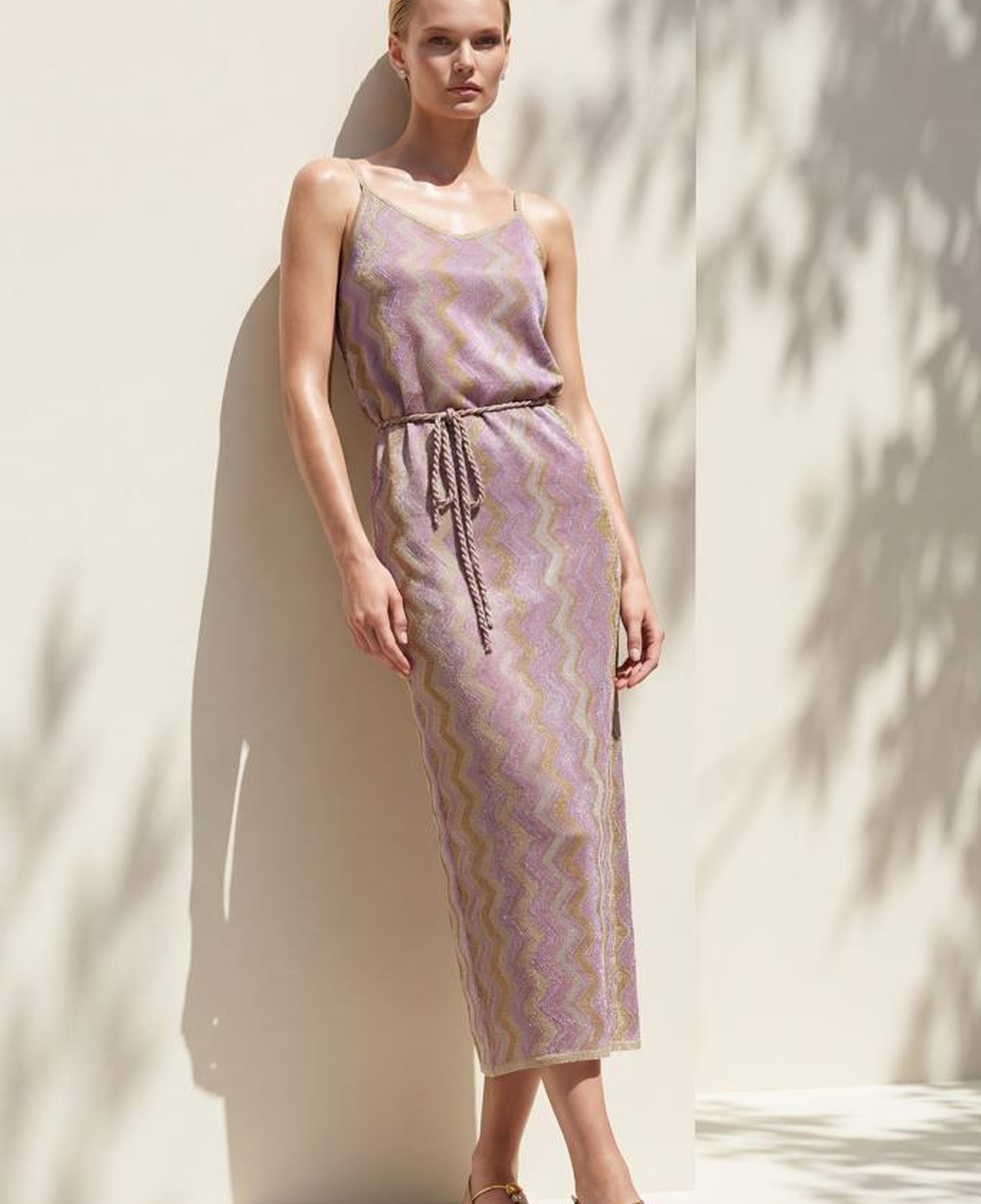 Join Us Degaje Yaka Pembe Midi Elbise