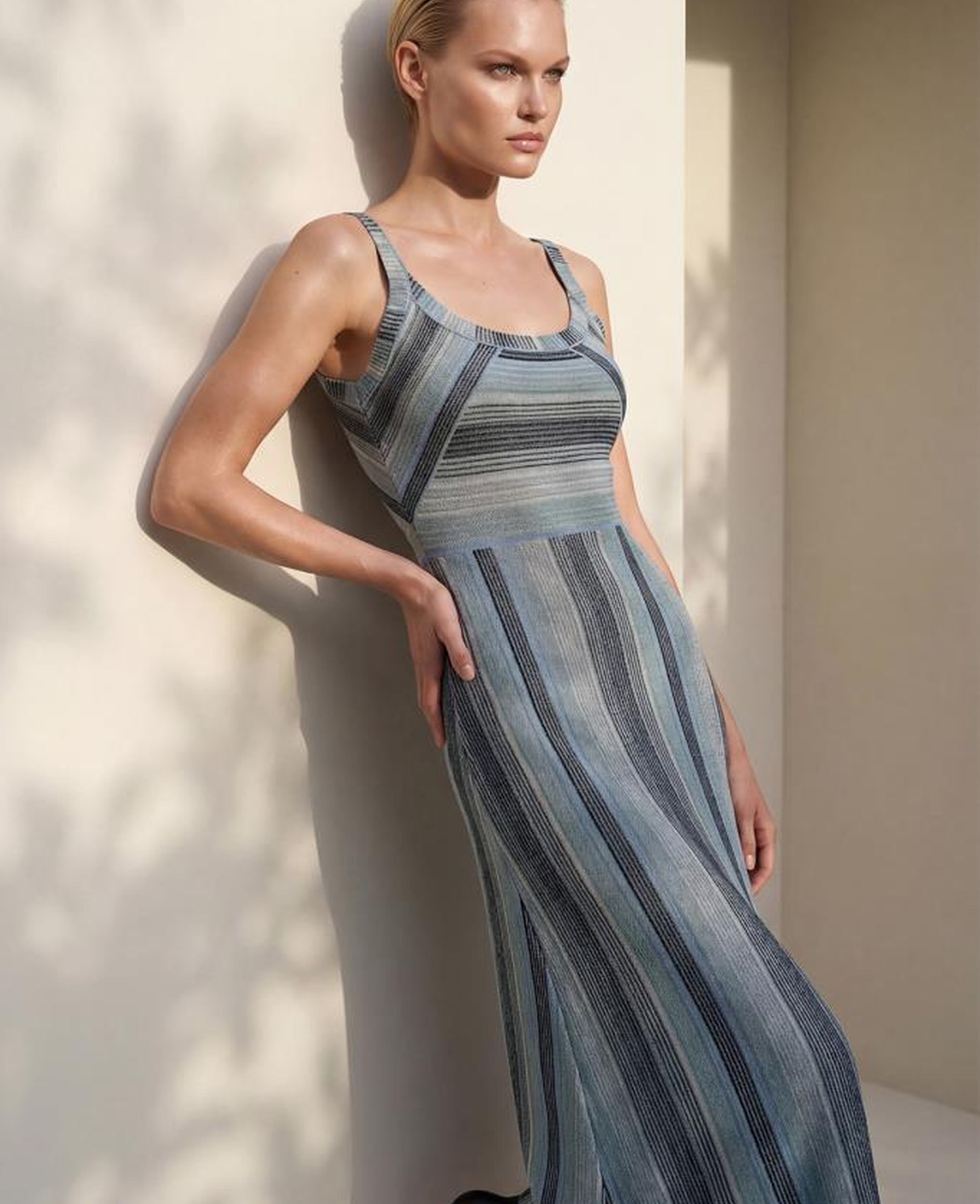 Join Us Askılı Desenli Multi Midi Elbise