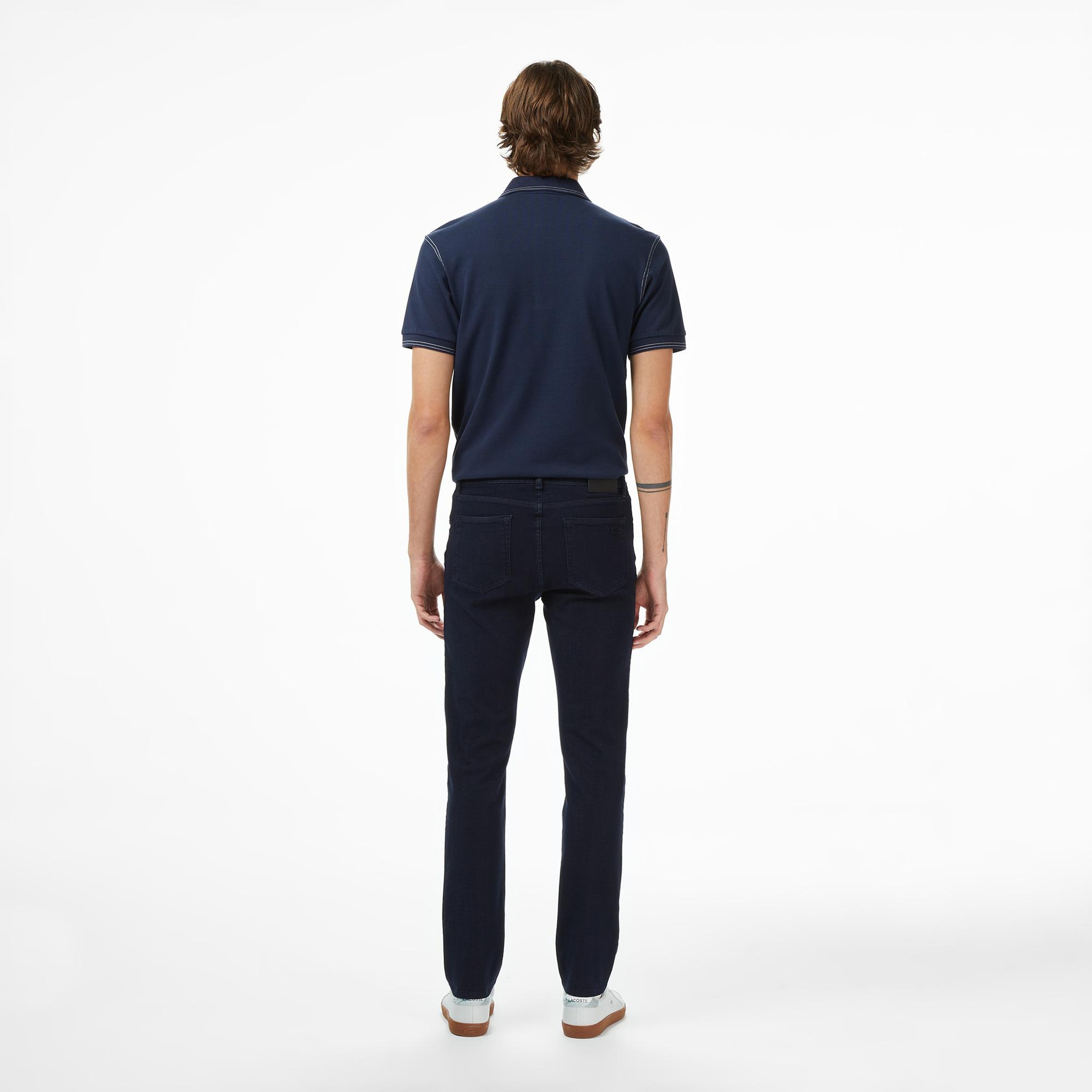 Lacoste Erkek Slim Fit Koyu Mavi Jean Pantolon