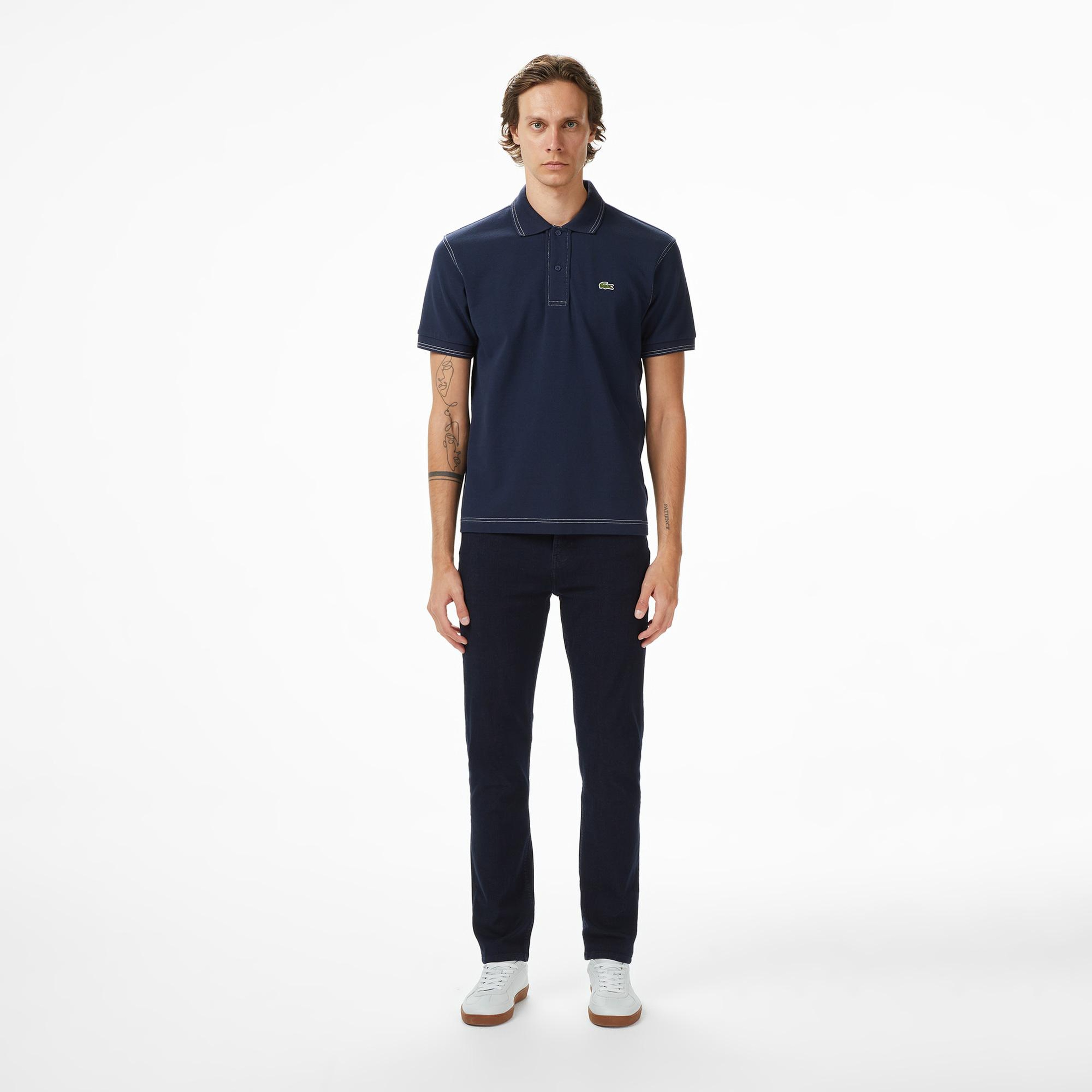 Lacoste Erkek Slim Fit Koyu Mavi Jean Pantolon