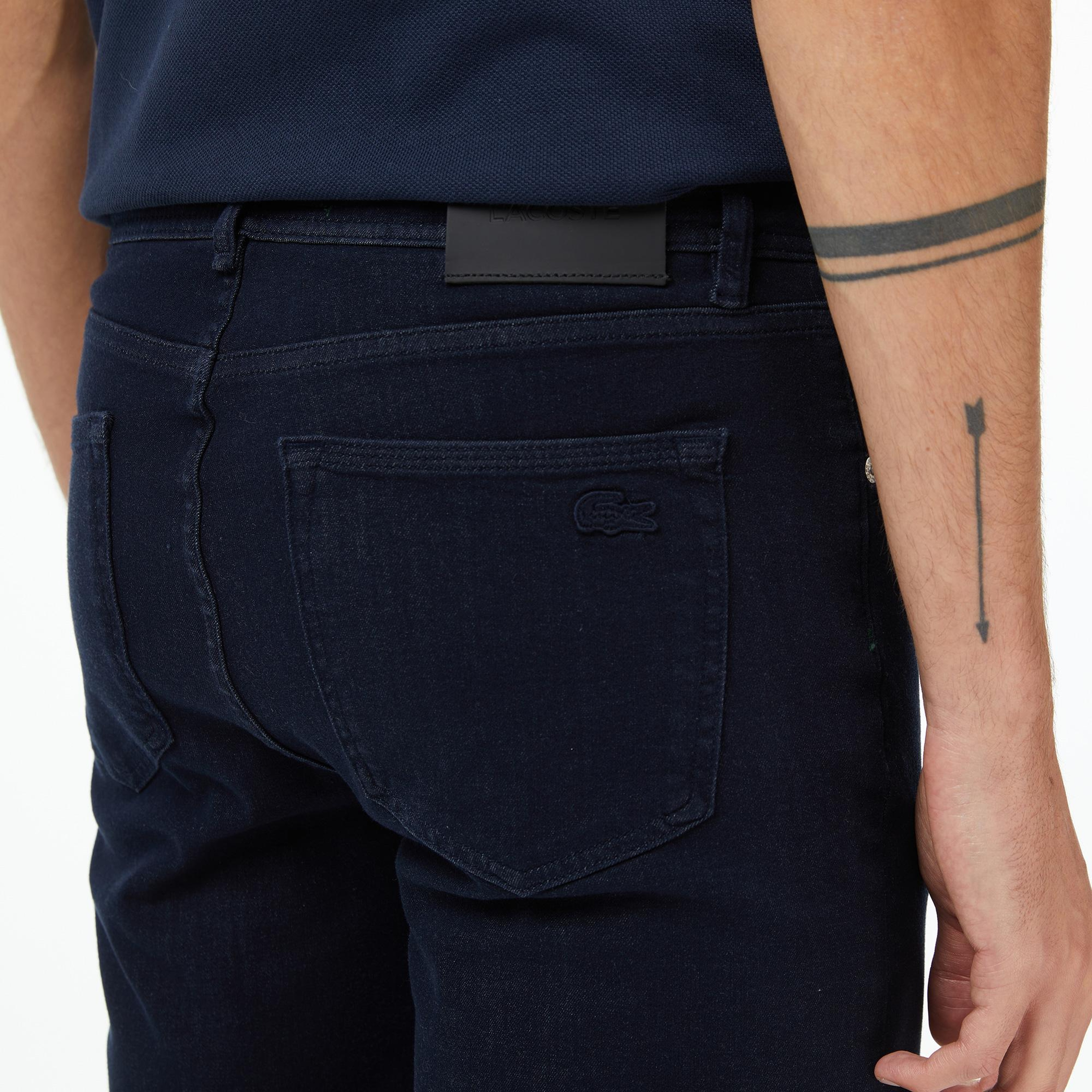 Lacoste Erkek Slim Fit Koyu Mavi Jean Pantolon