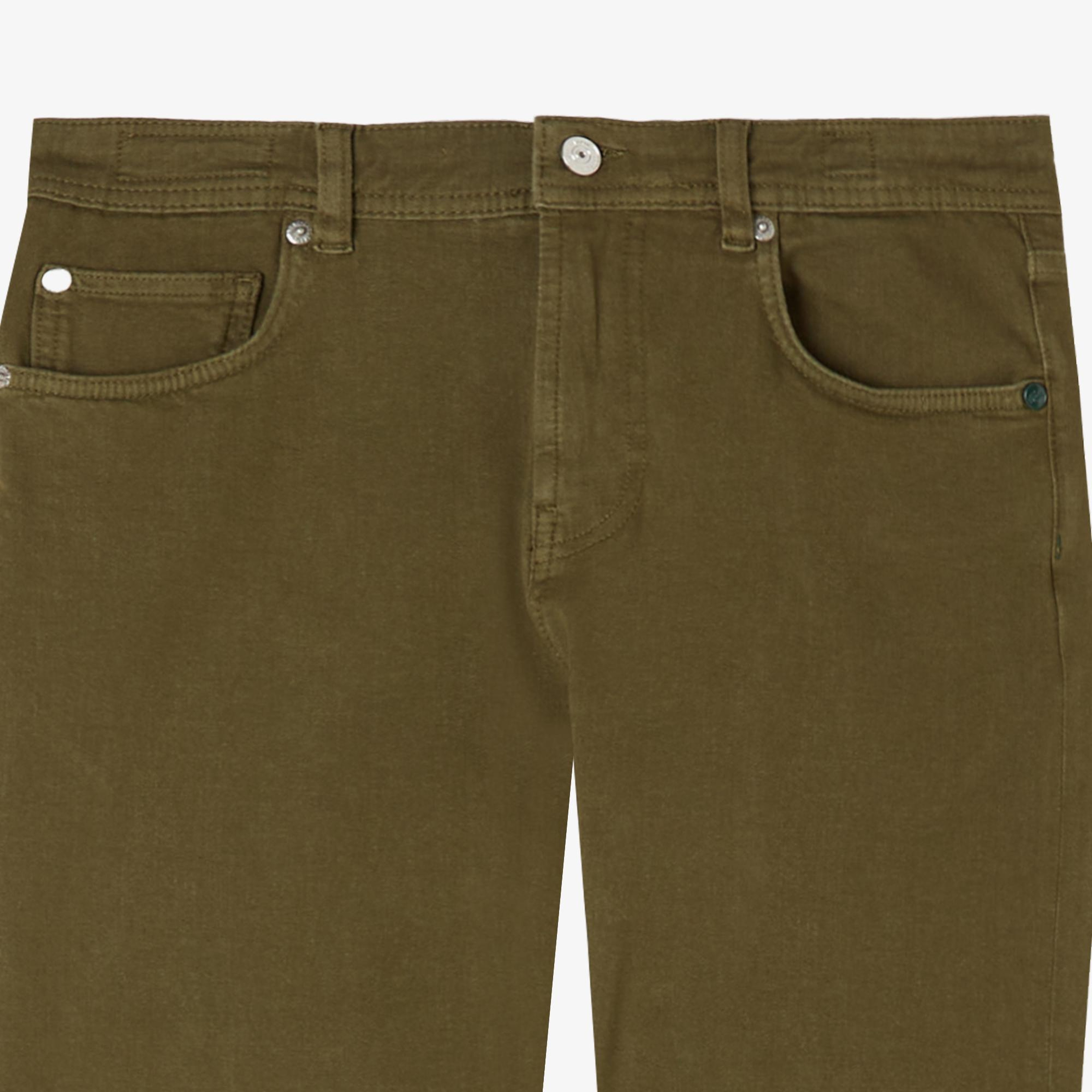 Lacoste Erkek Slim Fit Haki Jean Pantolon