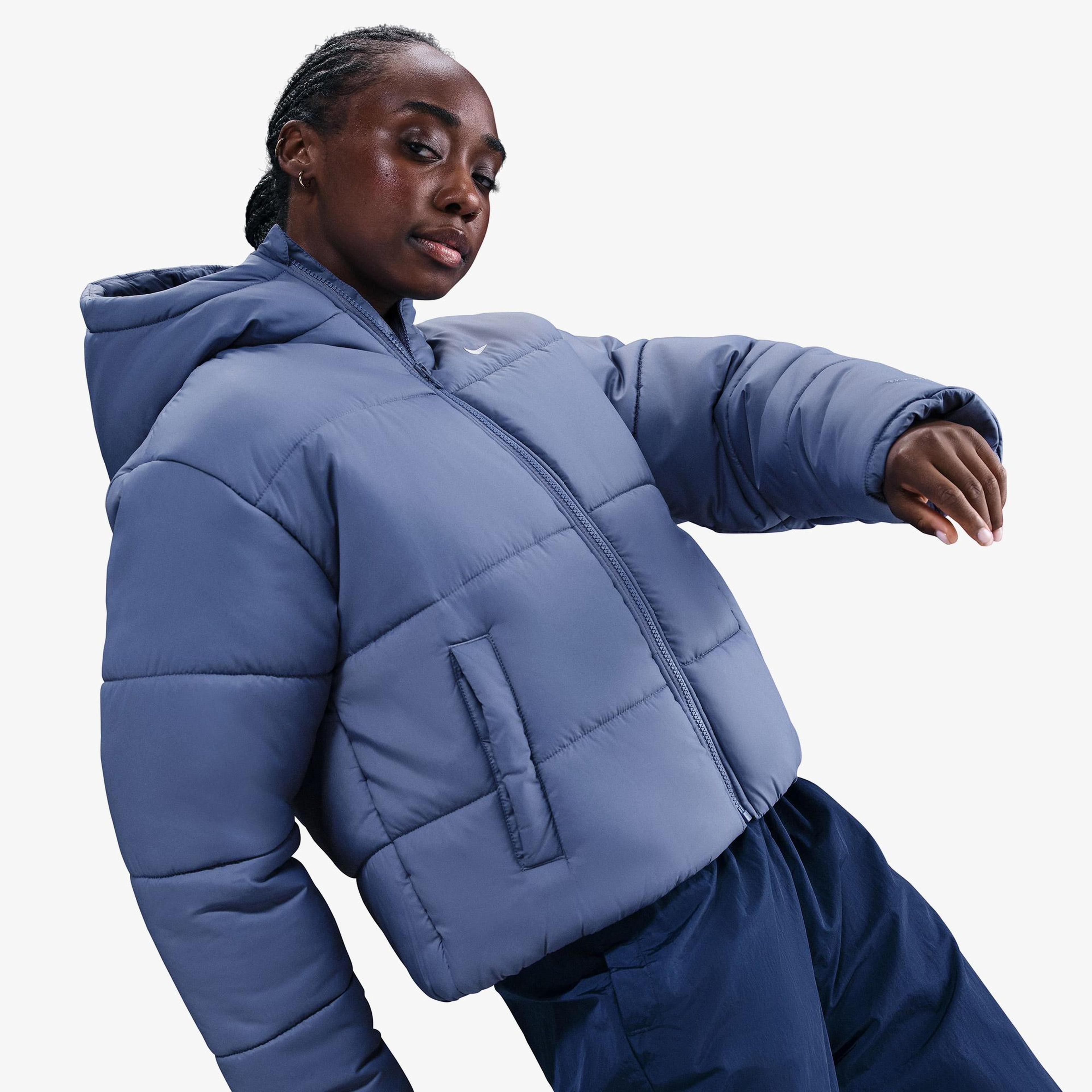Nike Sportswear Classic Puffer Kadın Mavi Mont