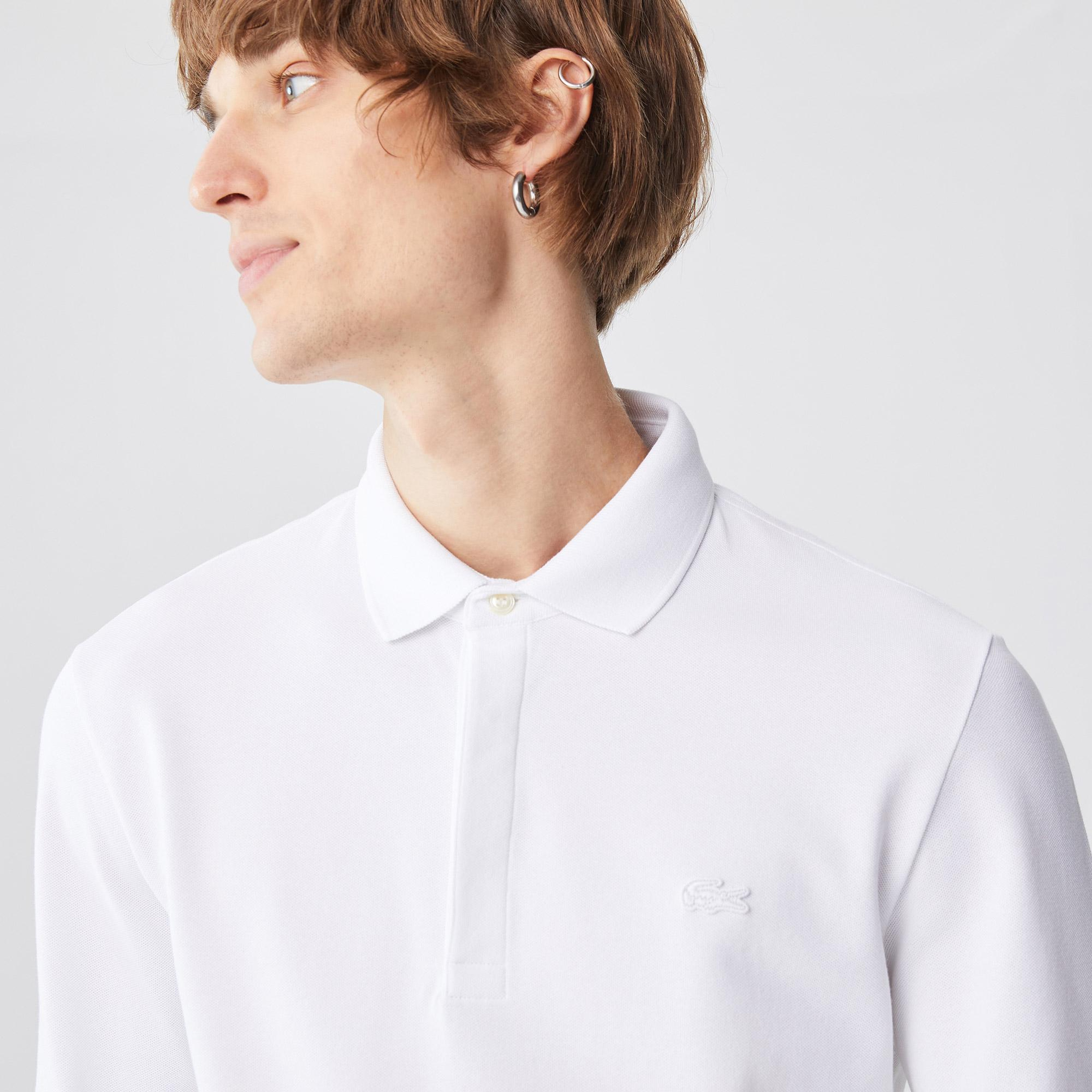 Lacoste Erkek Regular Fit Uzun Kollu Beyaz Paris Polo