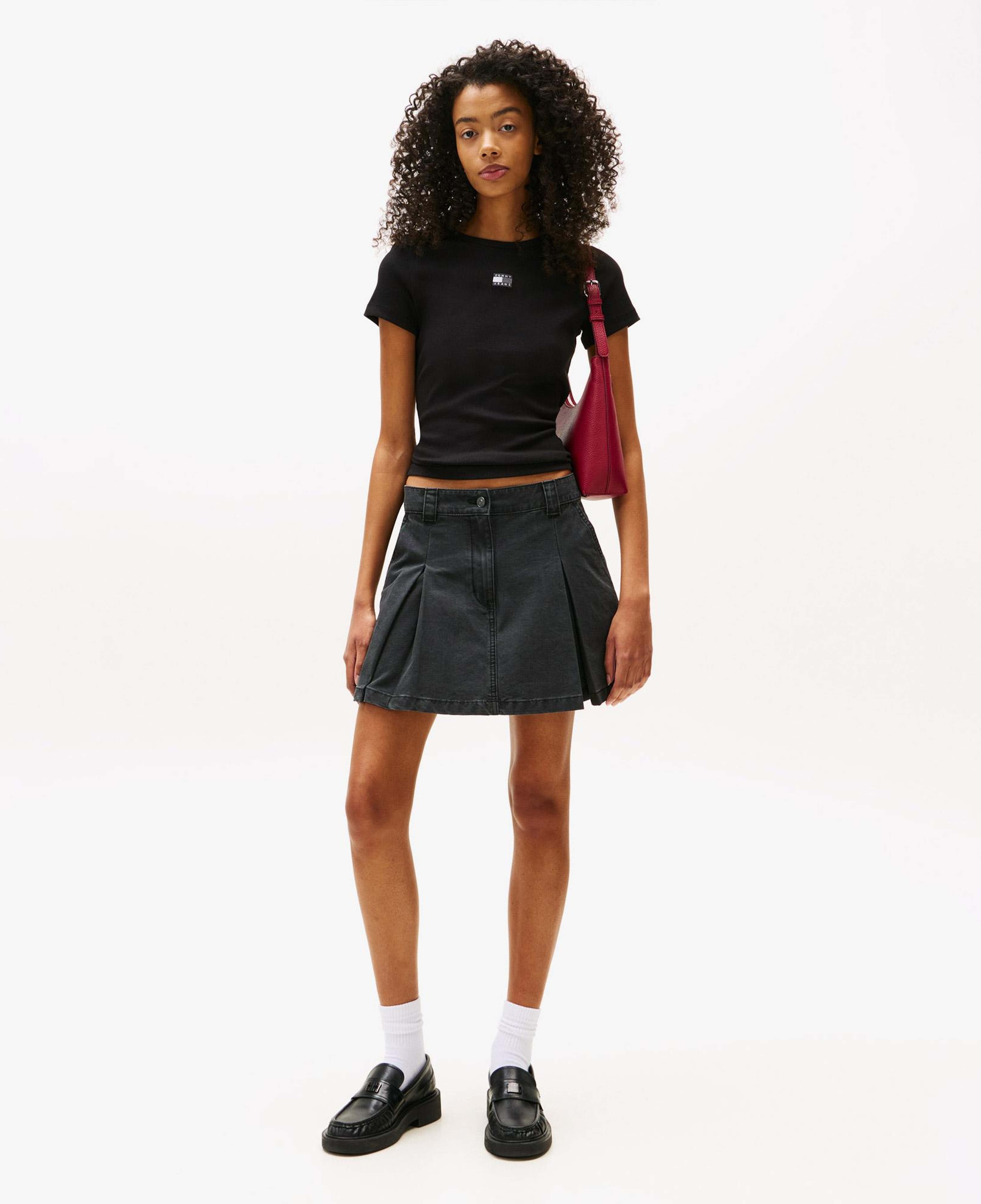 Tommy Hilfiger Badge Kadın Siyah T-Shirt