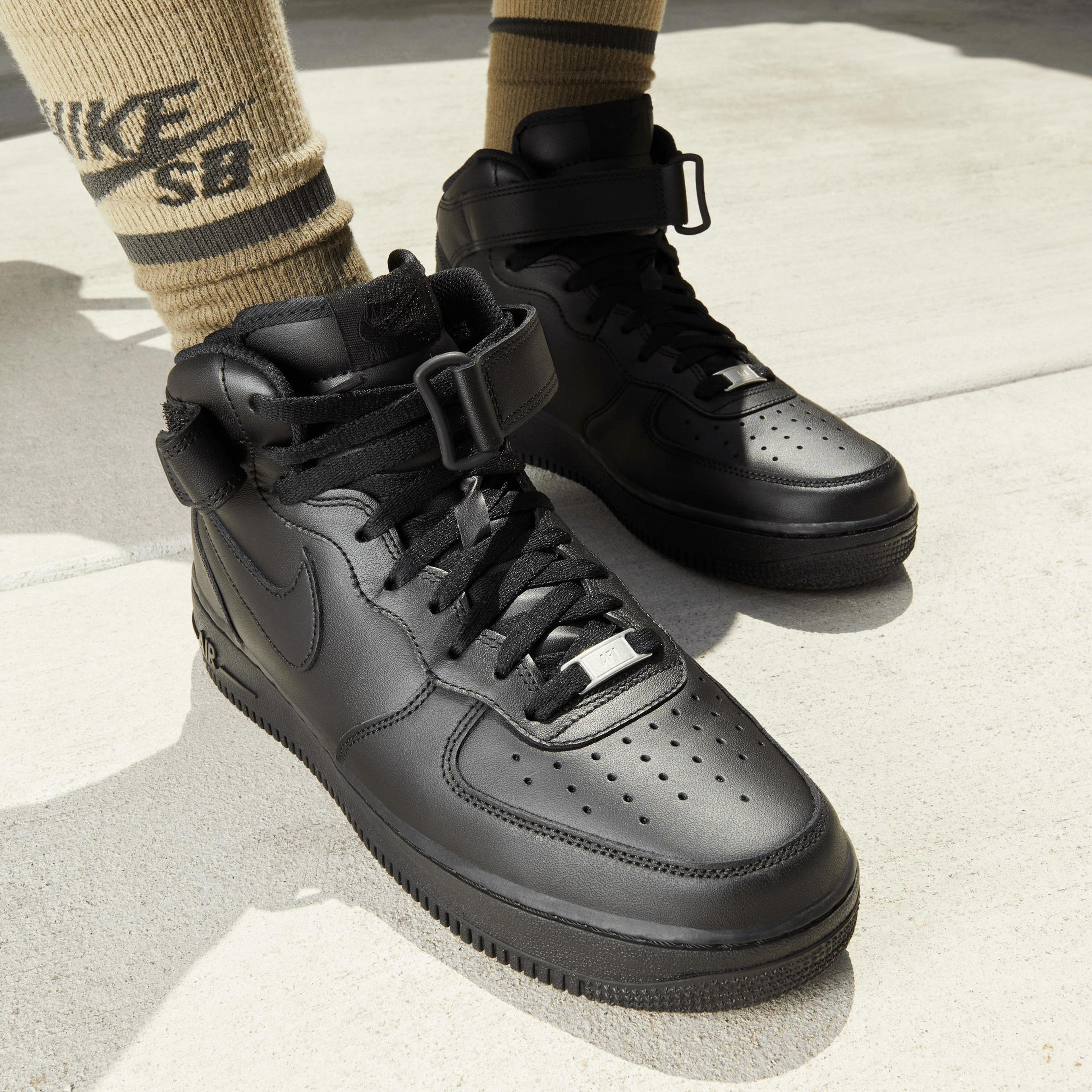 Nike Air Force 1 Mid '07 Erkek Siyah Spor Ayakkabı